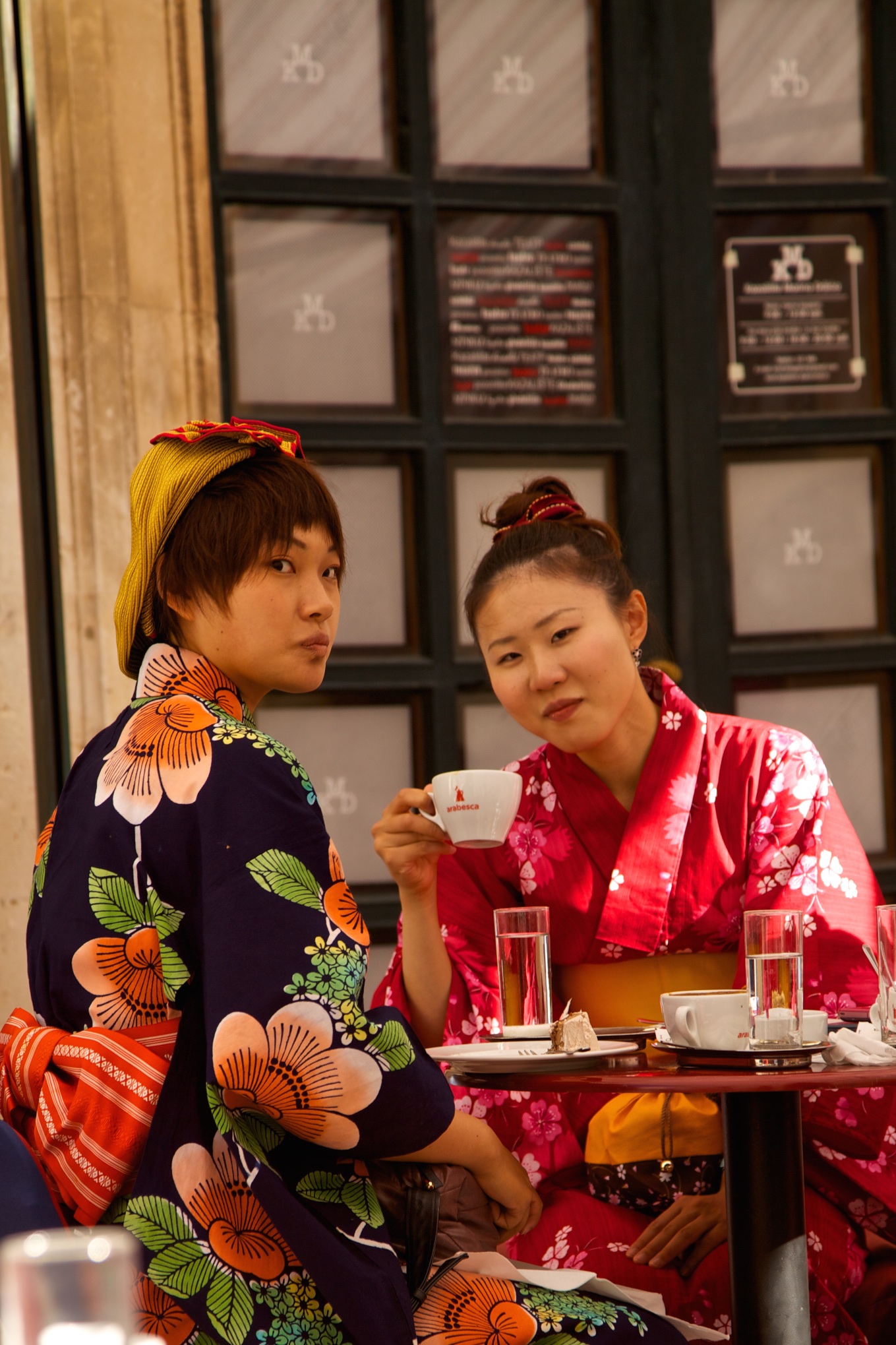 European tea ceremony for Japanese visitors. Dubrovnik, Croatia.