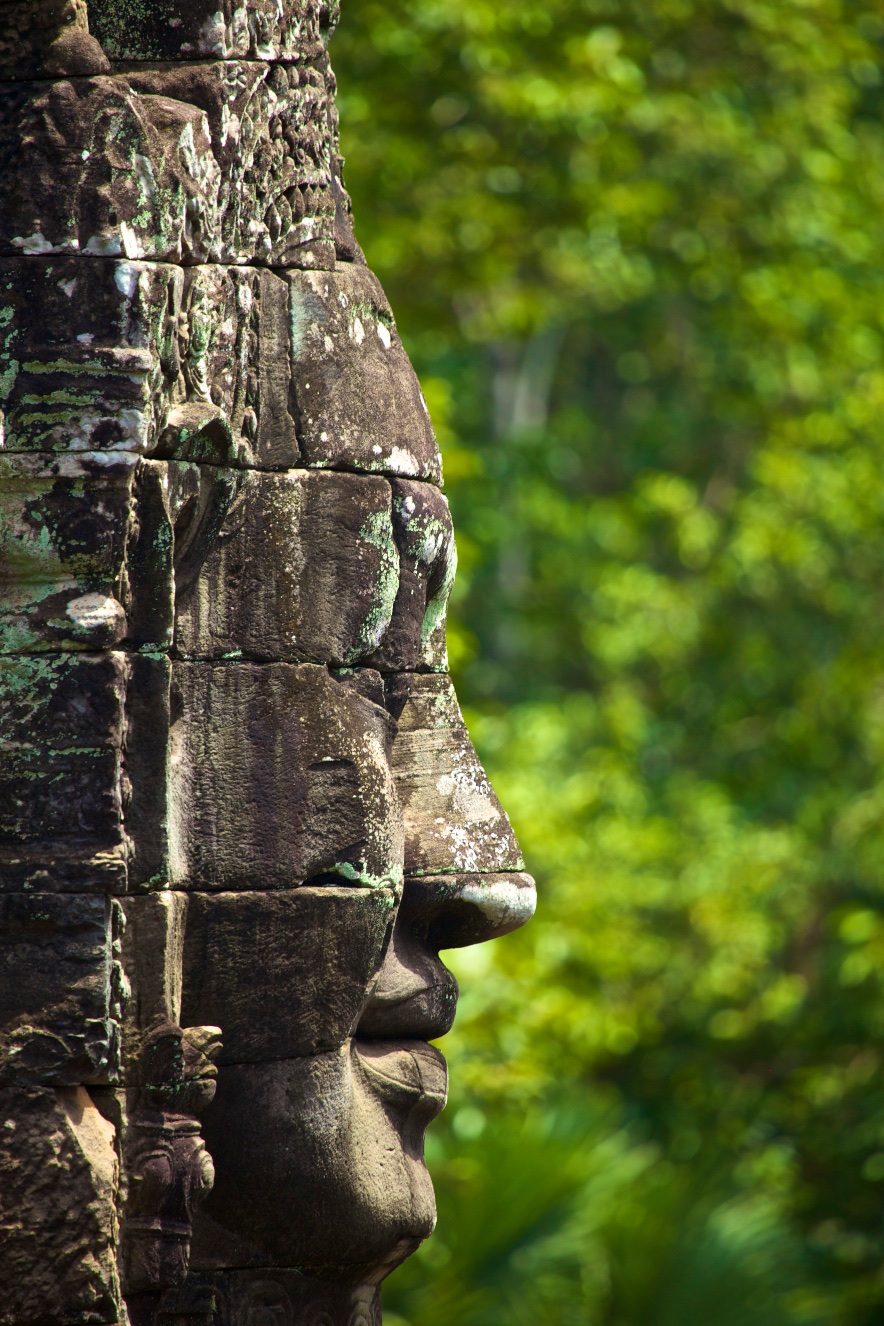 Stone-faced Giant Guardian, Siem Reap, Cambodia.