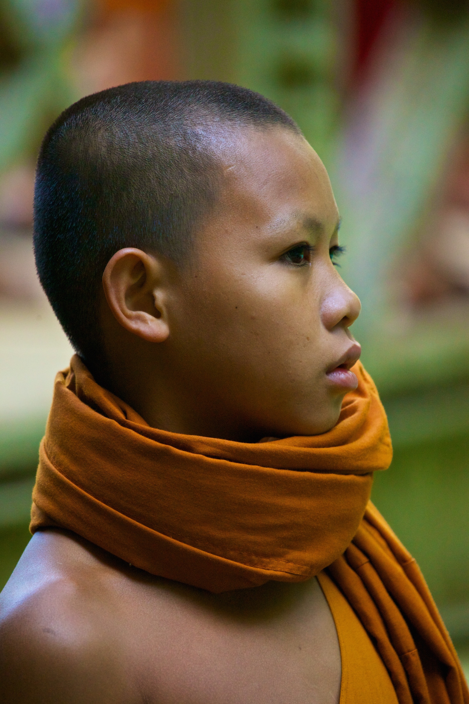 A buddhist monk novice. Laos.
