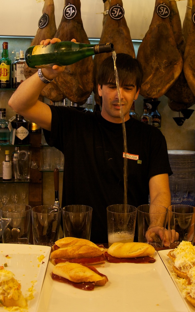 Cider serving expert. San Sebastian, Spain.