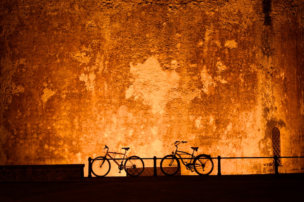 Bicycles available. Alghero, Sardinia.