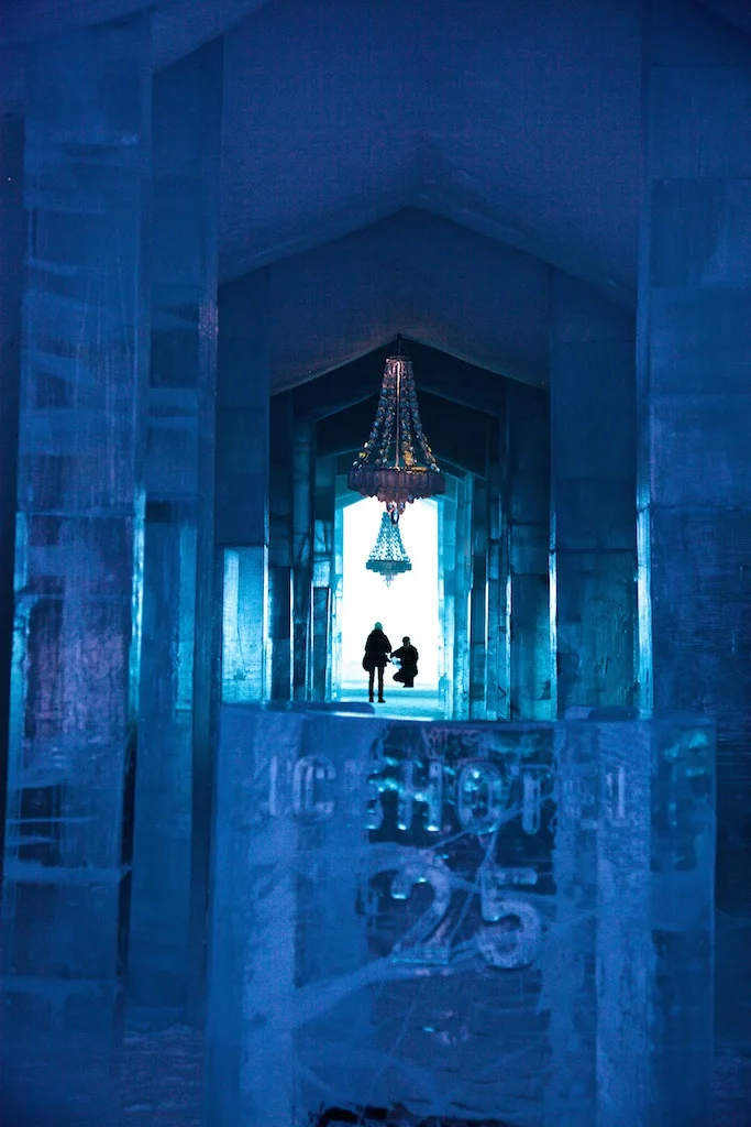 Ice Hotel interior, Jukkasjärvi, Sweden.