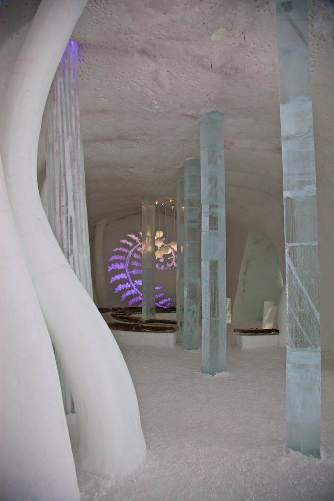 The Ice Hotel chapel, Jukkasjärvi, Sweden.