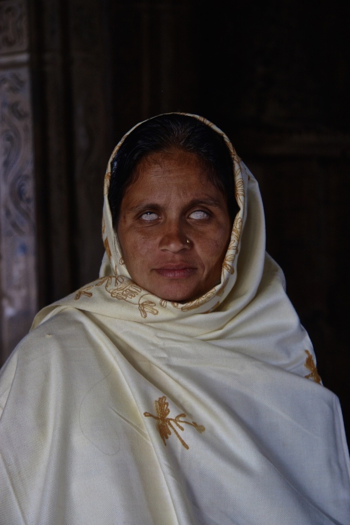 Blind before the marvels of Khajuraho, India.