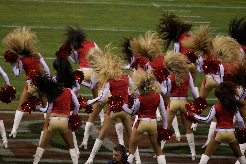 Cheerleaders for the forty-niners. San Francisco, USA.