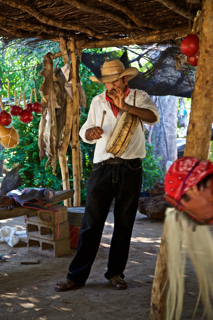 Musician evoking "La Danza del Venado", Sinaloa, Mexico