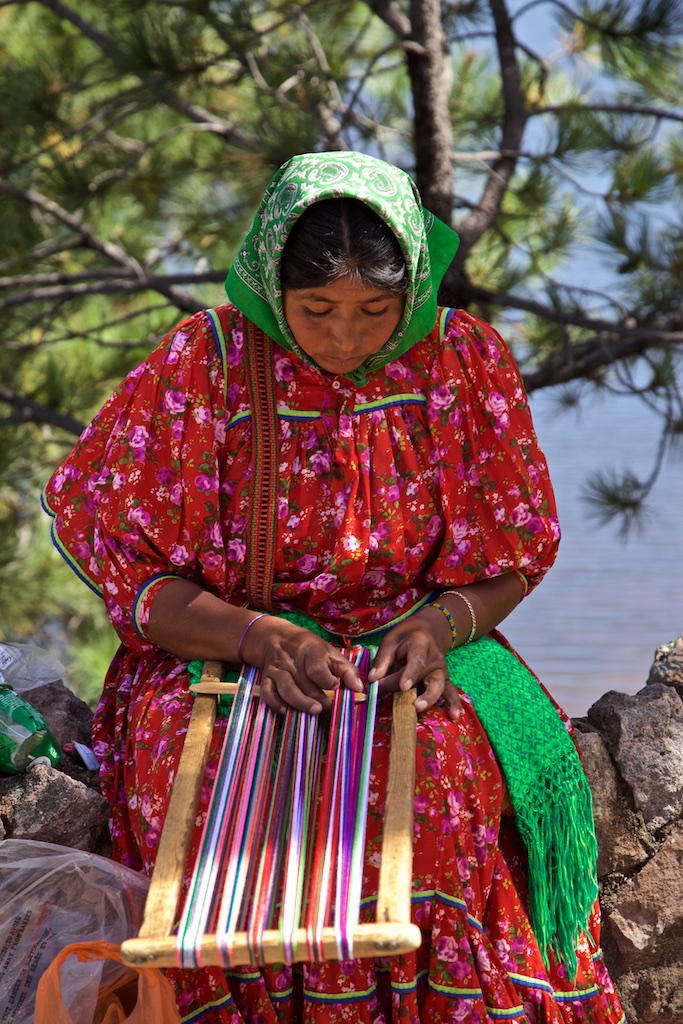 Tarahumara weaving. Barranca del Cobre, Mexico.