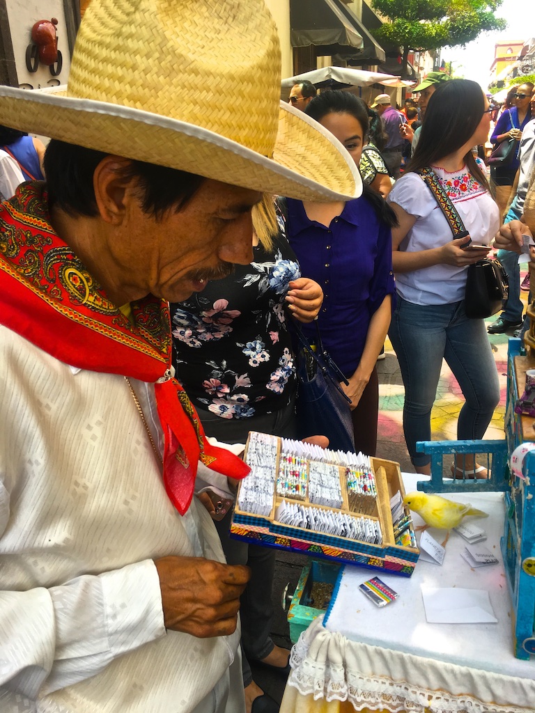 Let your future be decided by a canary! Tlaquepaque, Mexico.