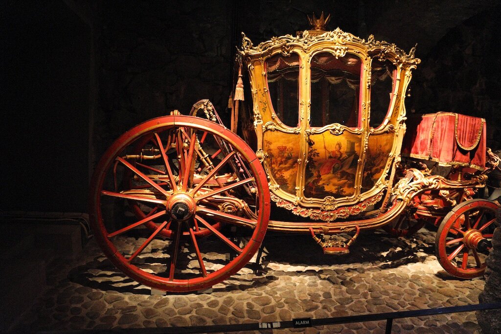Royal 17th-century carriage. Stockholm, Sweden.