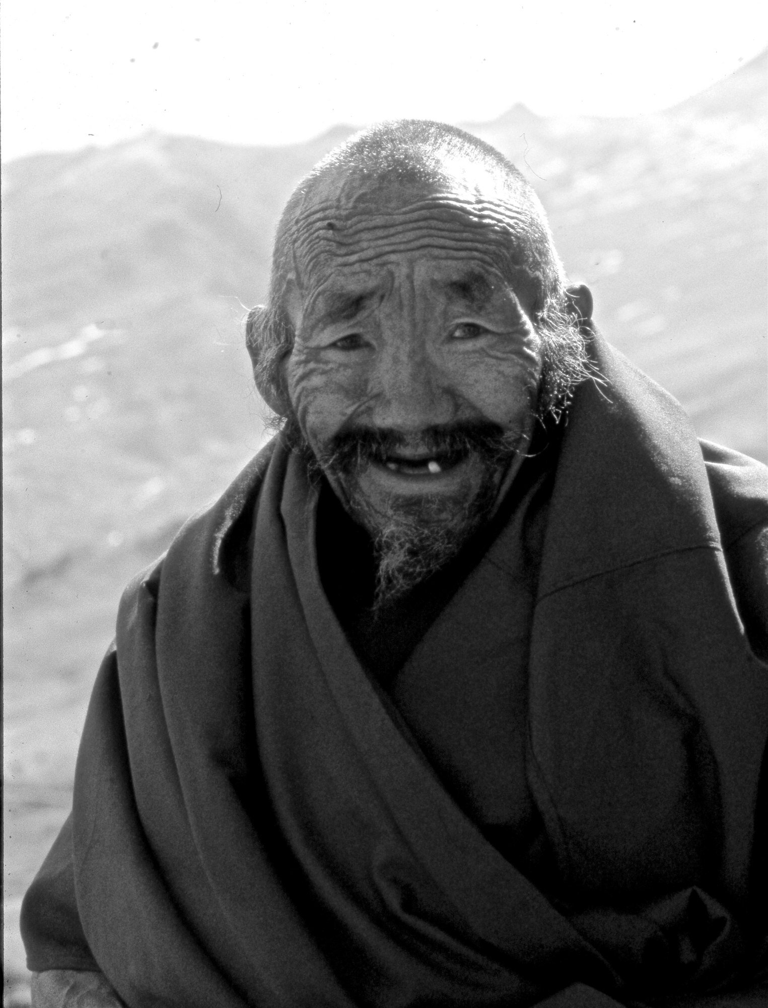 One of the few monks surviving the Chinese invasion of the country. Lhasa, Tibet.