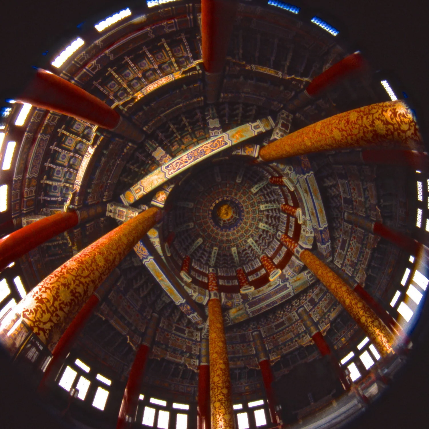 Roof in the Imperial Forbidden City. Beijing, China.