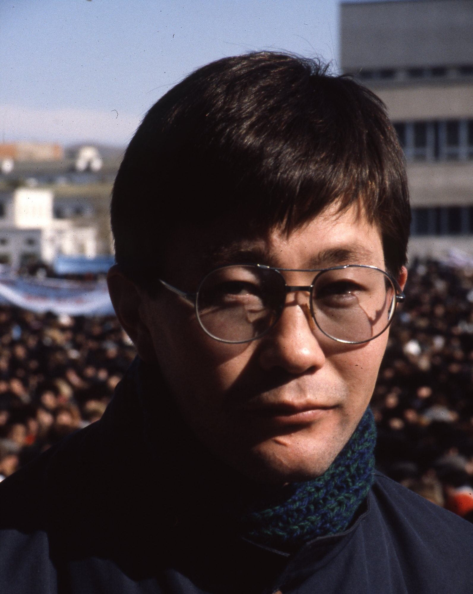 He was called The Golden Swallow of Democracy by the Mongolians. His real name was Sanjaasürengiin Zorig and the leader of the country's 1990 revolution. In 1998 he was assassinated at the age of 36.