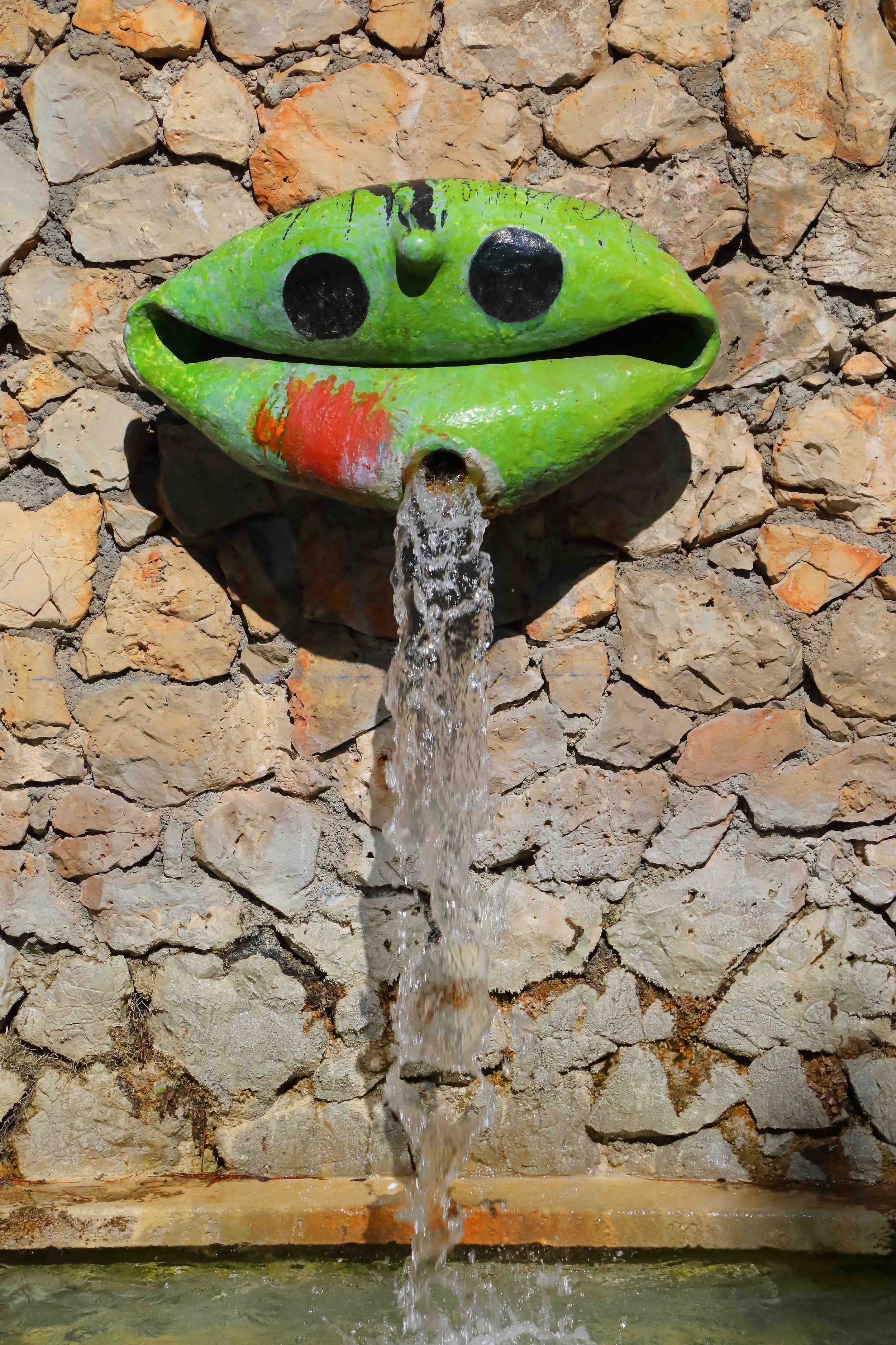 Fountain designed by Joan Miró. Fondation Maeght, St Paul-de-Vence, France.