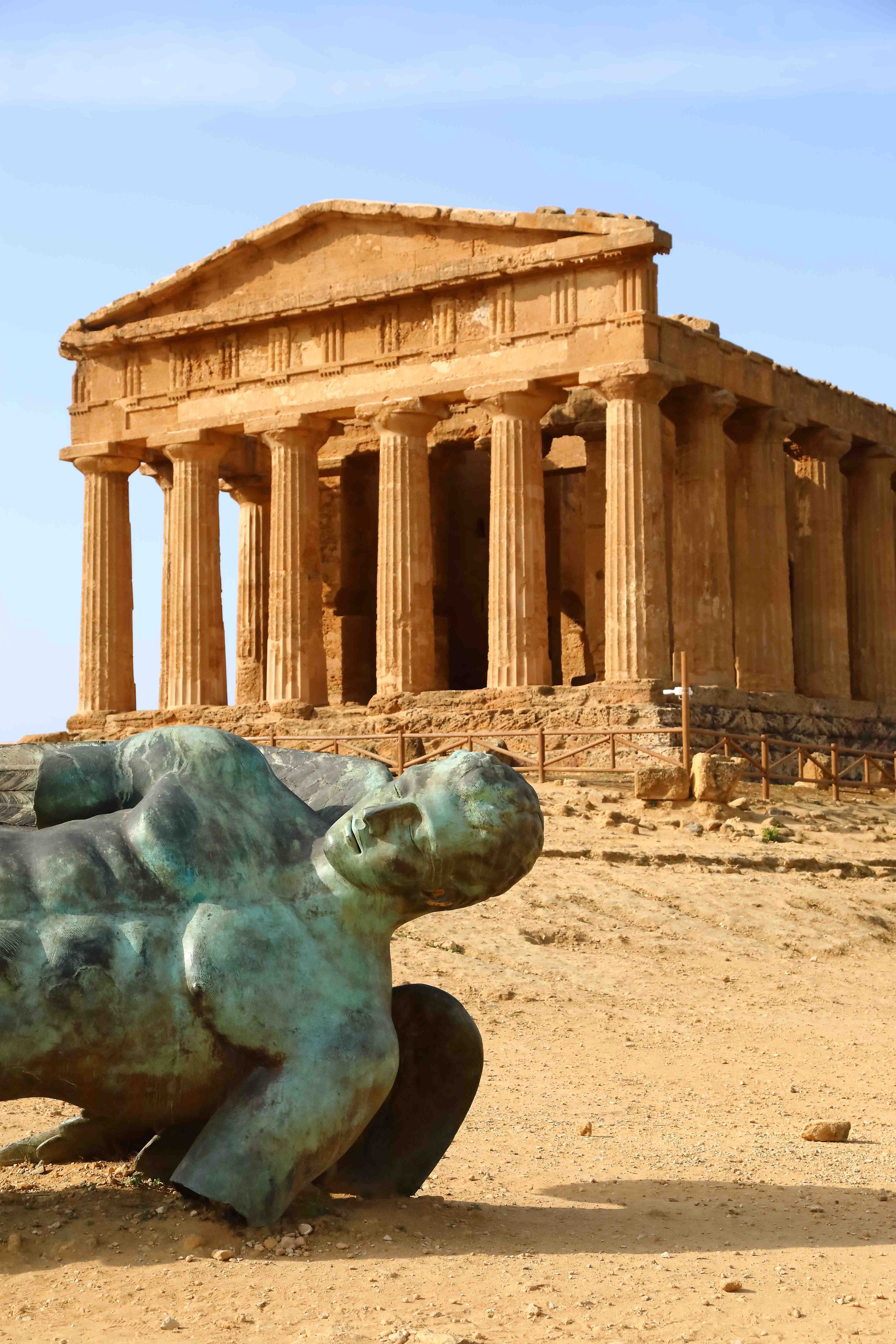 The inevitable fall of any empire. One of the six Greek temples in Agrigento, Sicily, Italy.