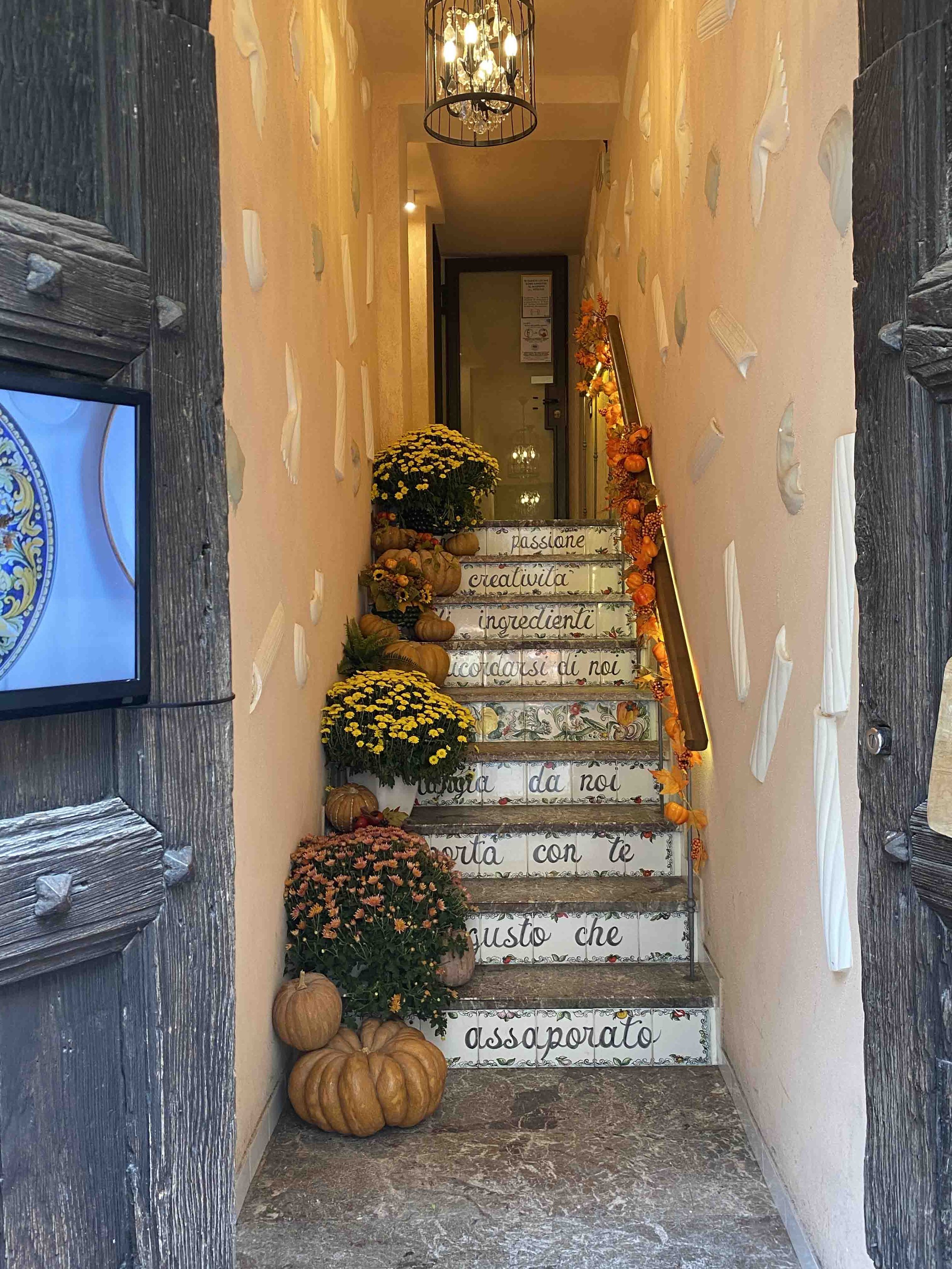 A welcoming staircase. Taormina, Sicily, Italy.