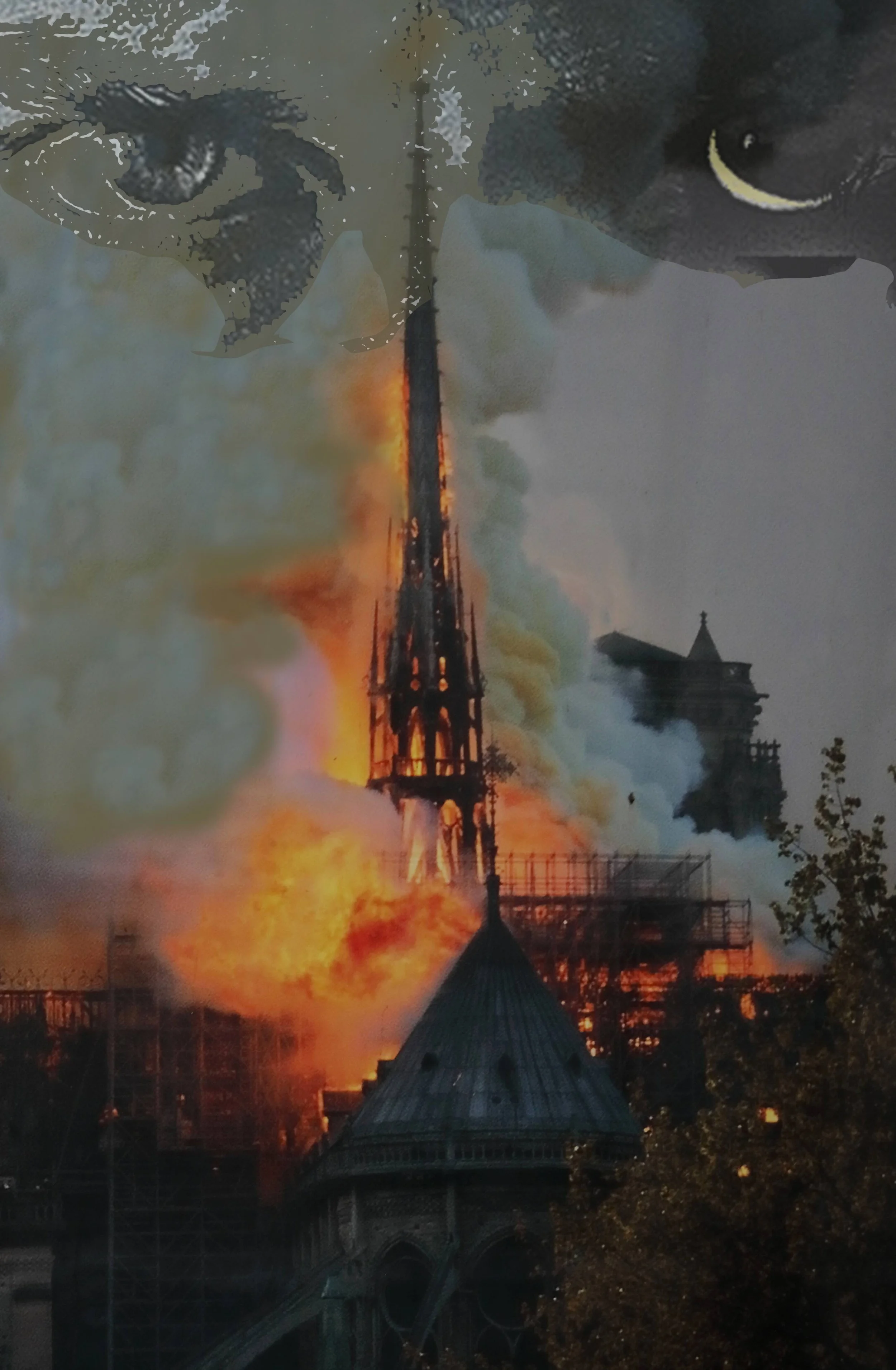 Watching the madness surrounding the Notre Dame cathedral burning. Paris, France.