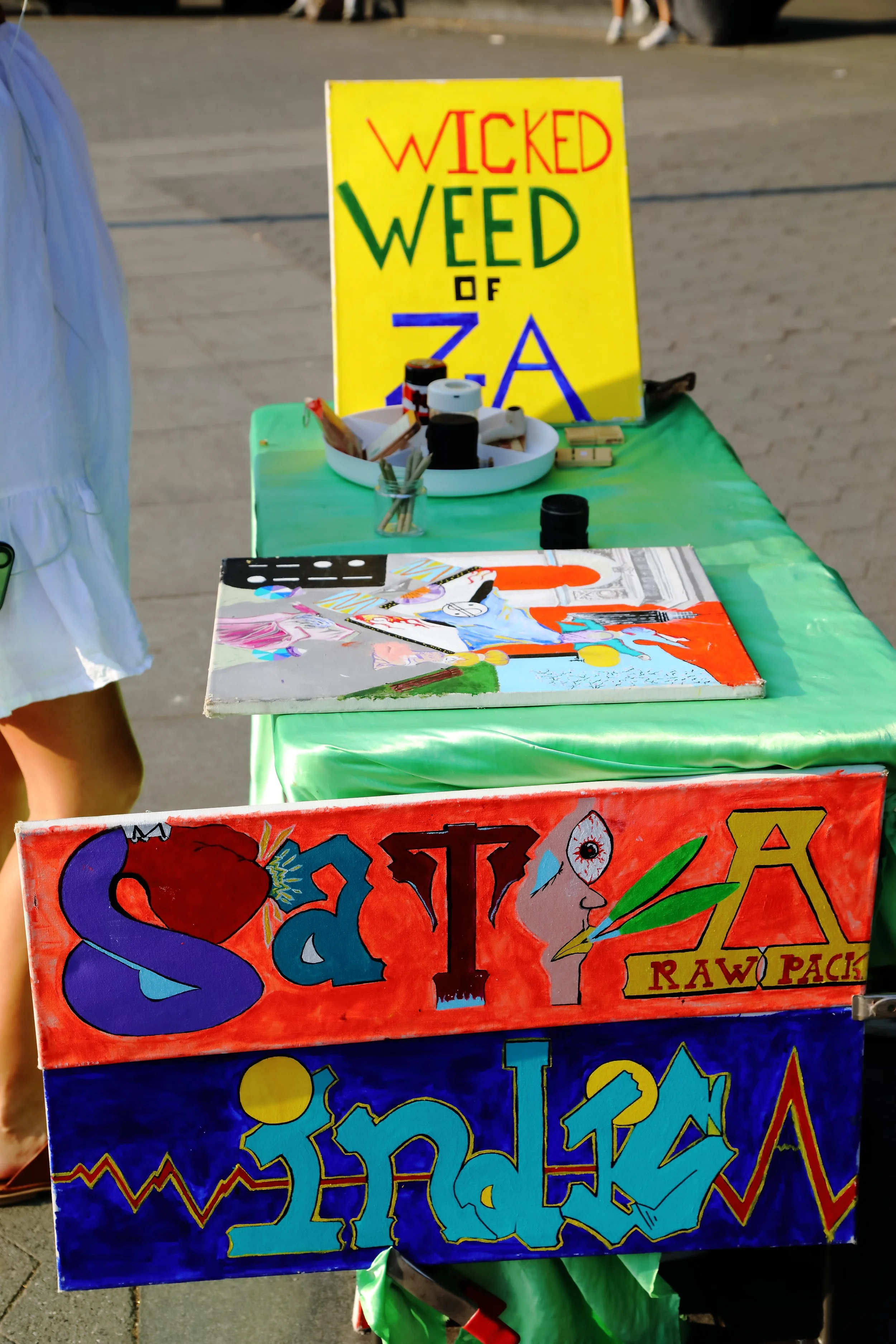 Street level promotion of the merchandise hazing New York. (outdoors and indoors)