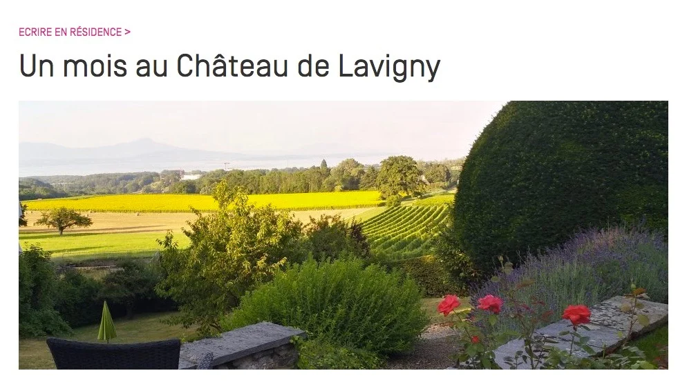 BOURSE DE SEJOUR PRO HELVETIA AU CHATEAU DE LAVIGNY
