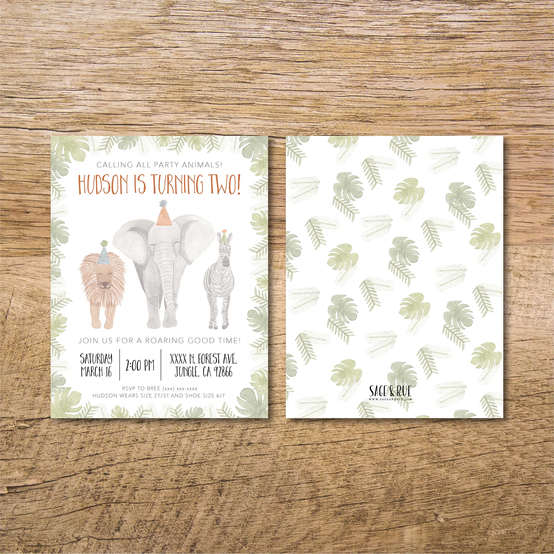 Custom Zoo Invites