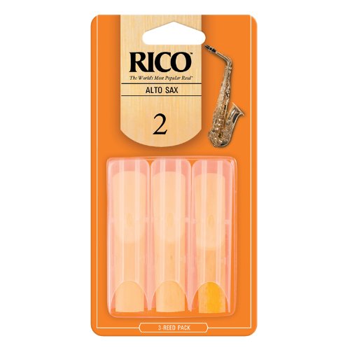 Resistencia de 2.0 Rico RJA0320 Paquete de 3 Cañas para Saxo Alto Rico 