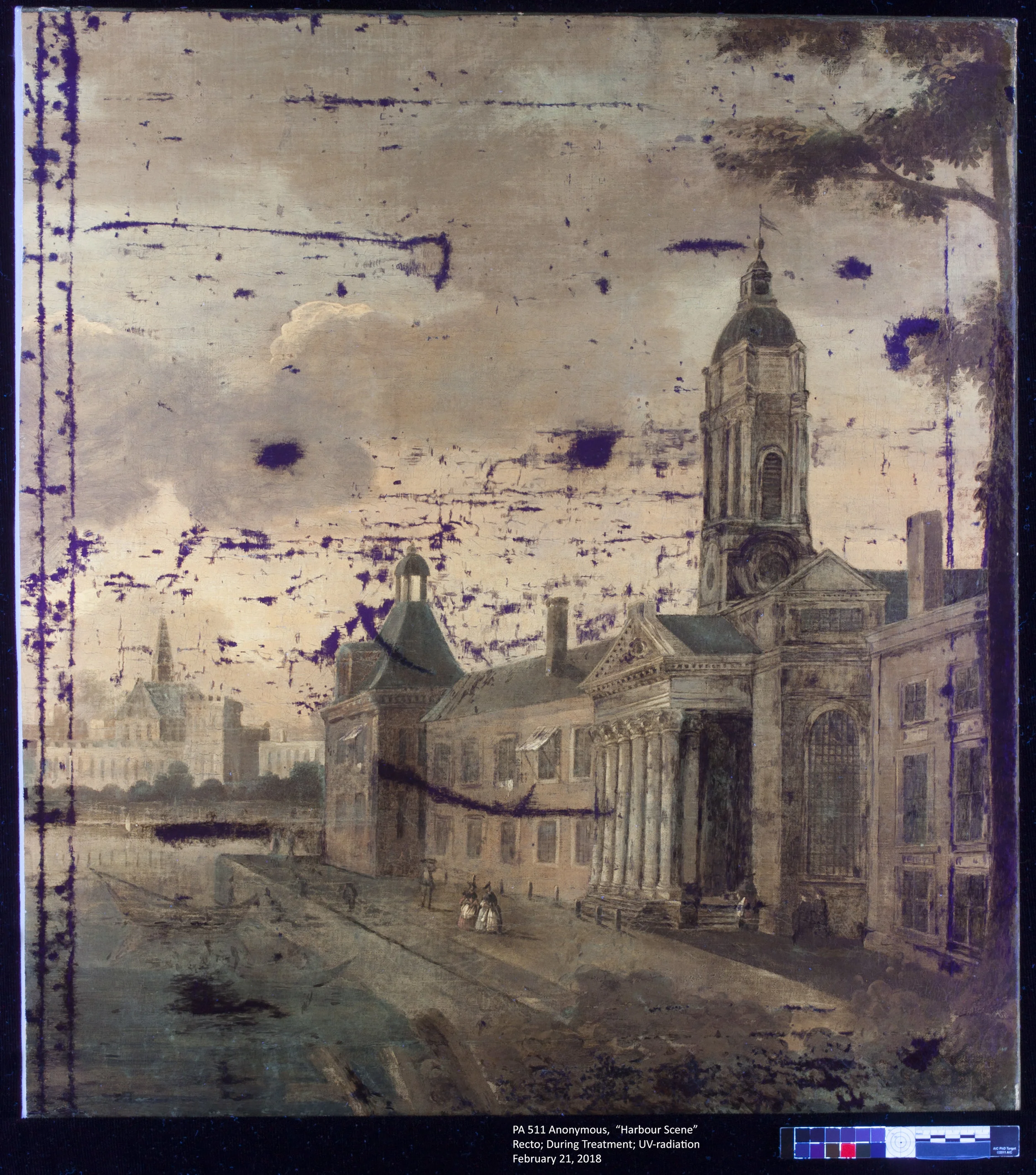 AFTER TREATMENT: after retouching, front face, UV reflectography