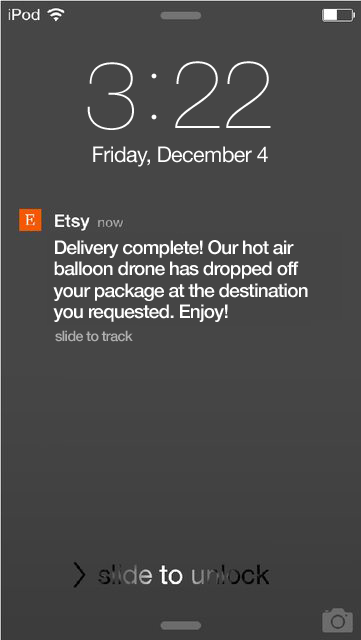 &nbsp;2) The item has been delivered