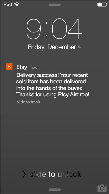 2) Delivery complete