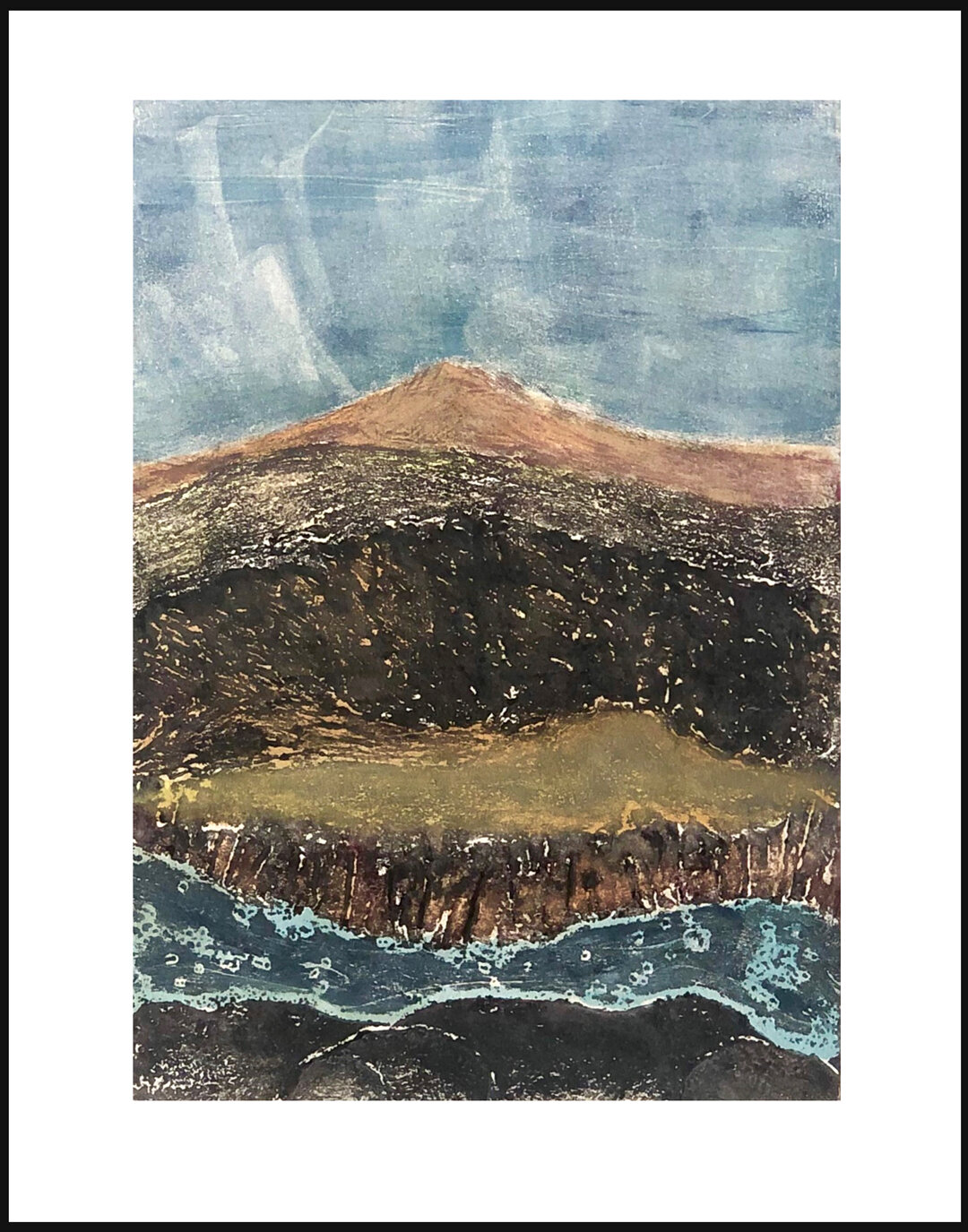    “River Below”    Collagraph/Monoprint, 11 x 15 inches  $110  Tumalo Art Gallery, Bend  