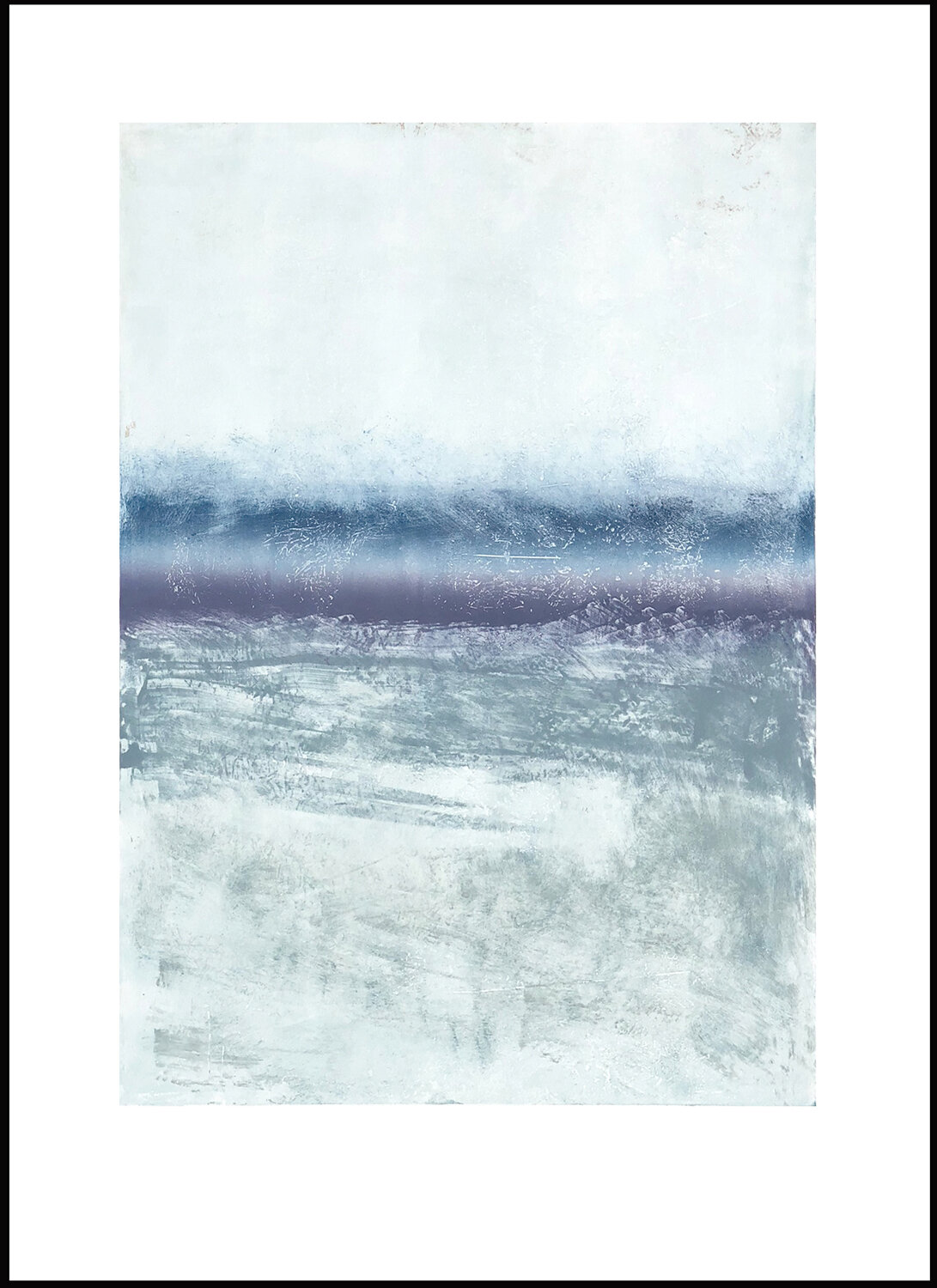    “In the Stillness of the Quiet   “ In the stillness of the quiet, if we listen, we can hear the whisper of the heart giving strength to weakness, courage to fear, hope to despair.” Howard Thurman  Monotype, 34 x ~25 inches , 1/1   $545   