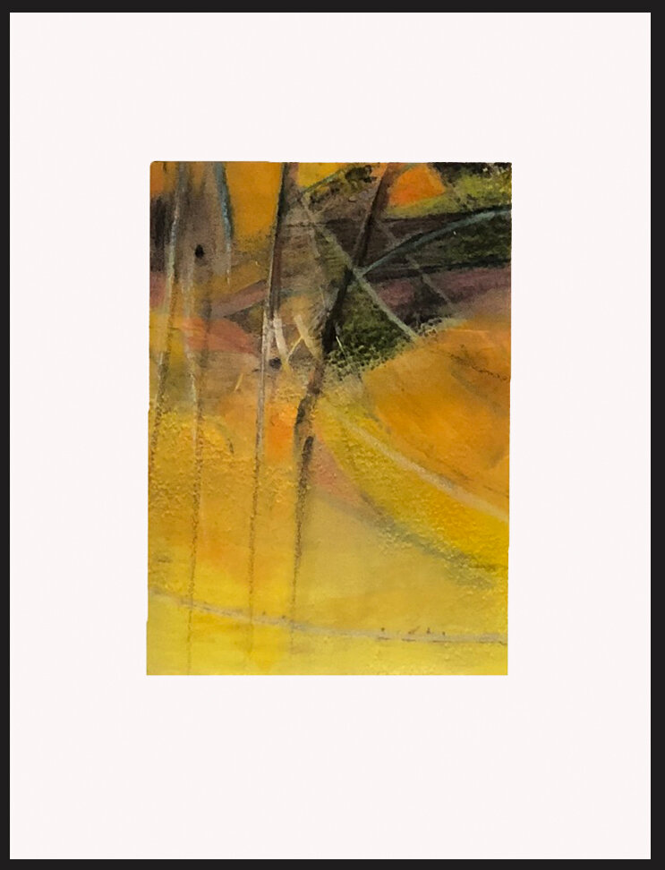    Time Abstracted    The concept of time - an illusion? Enclosed and matted in a warm brown frame 15.5 x 13.5” Mixed media monotype 1/1   $300    Shipping and handling are not included in the cost of the artwork.    Please link her to contact me reg