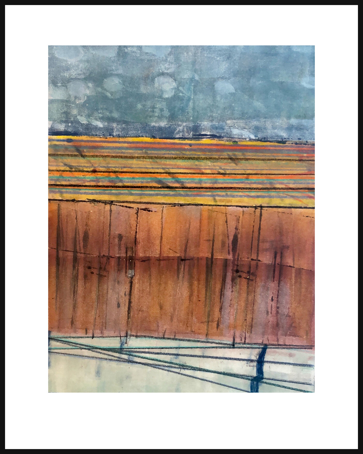    Canyon Meadow Ii    Mixed media monotype, 19 x 15 framed and matted, 1/1   $285- SOLD  
