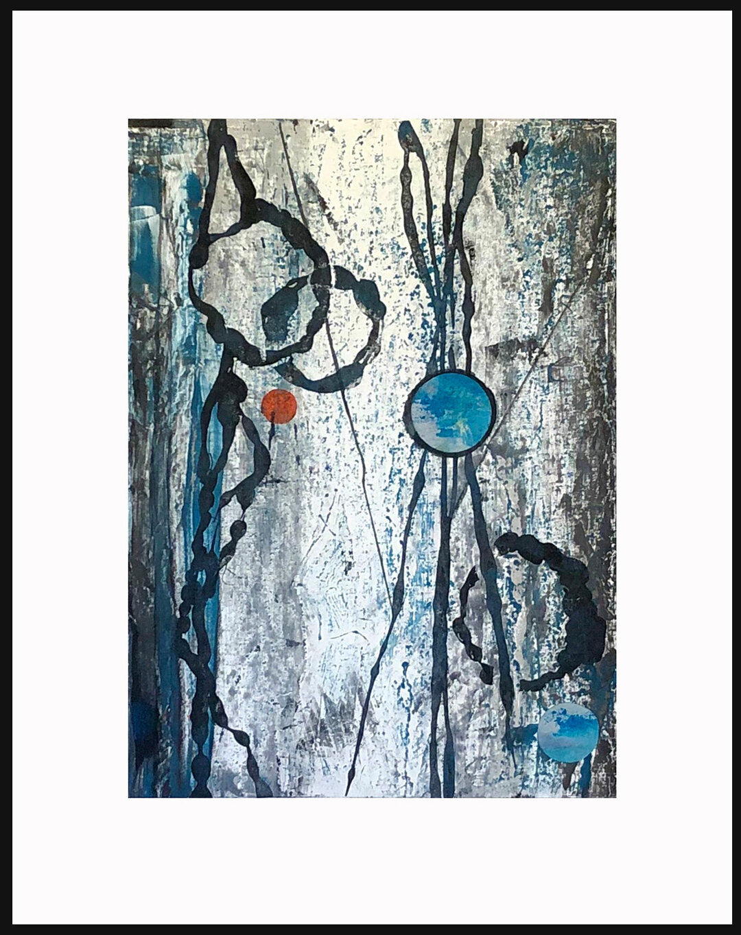    Conundrum   is a mixed media monoprint measuring 20 x 16 inches. Floated and framed. 1/1   $390  