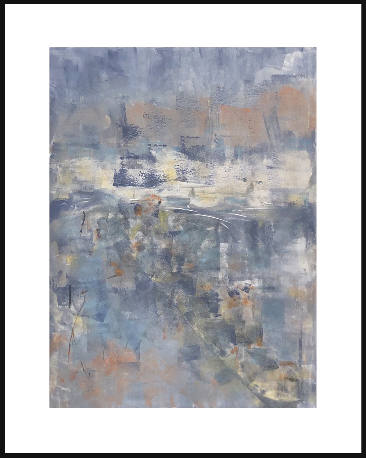    “Coming Home”   …whether it be after a long journey, a time of self discovery or a moment of peace, this print is intended to inspire feelings and conversation of what it means to come home. This is a mixed media monotype print measuring 34 x 25.5