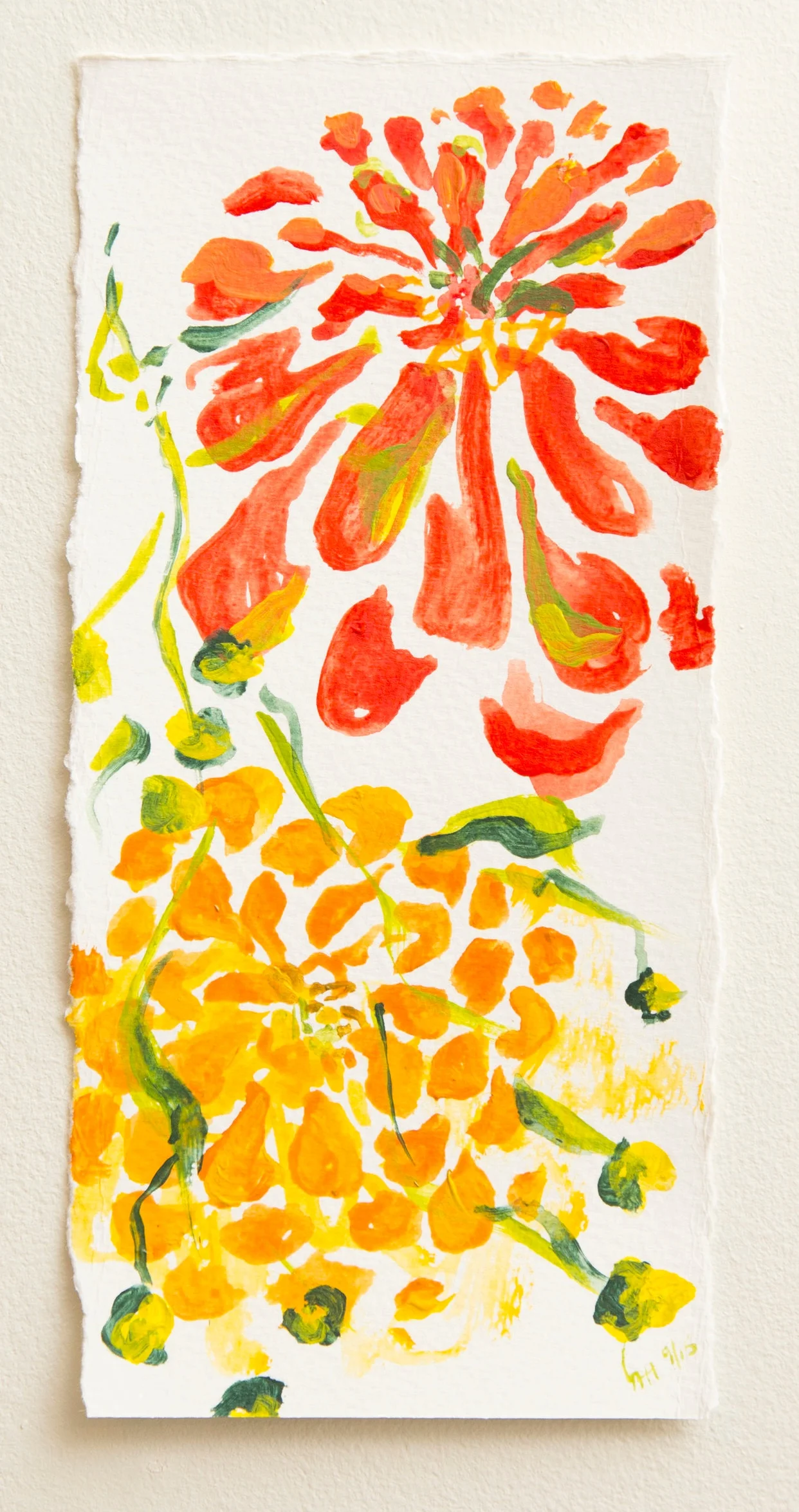 Abstract Zenia 2015 Acrylic on paper 4"x8" photo credit: Erin Henry