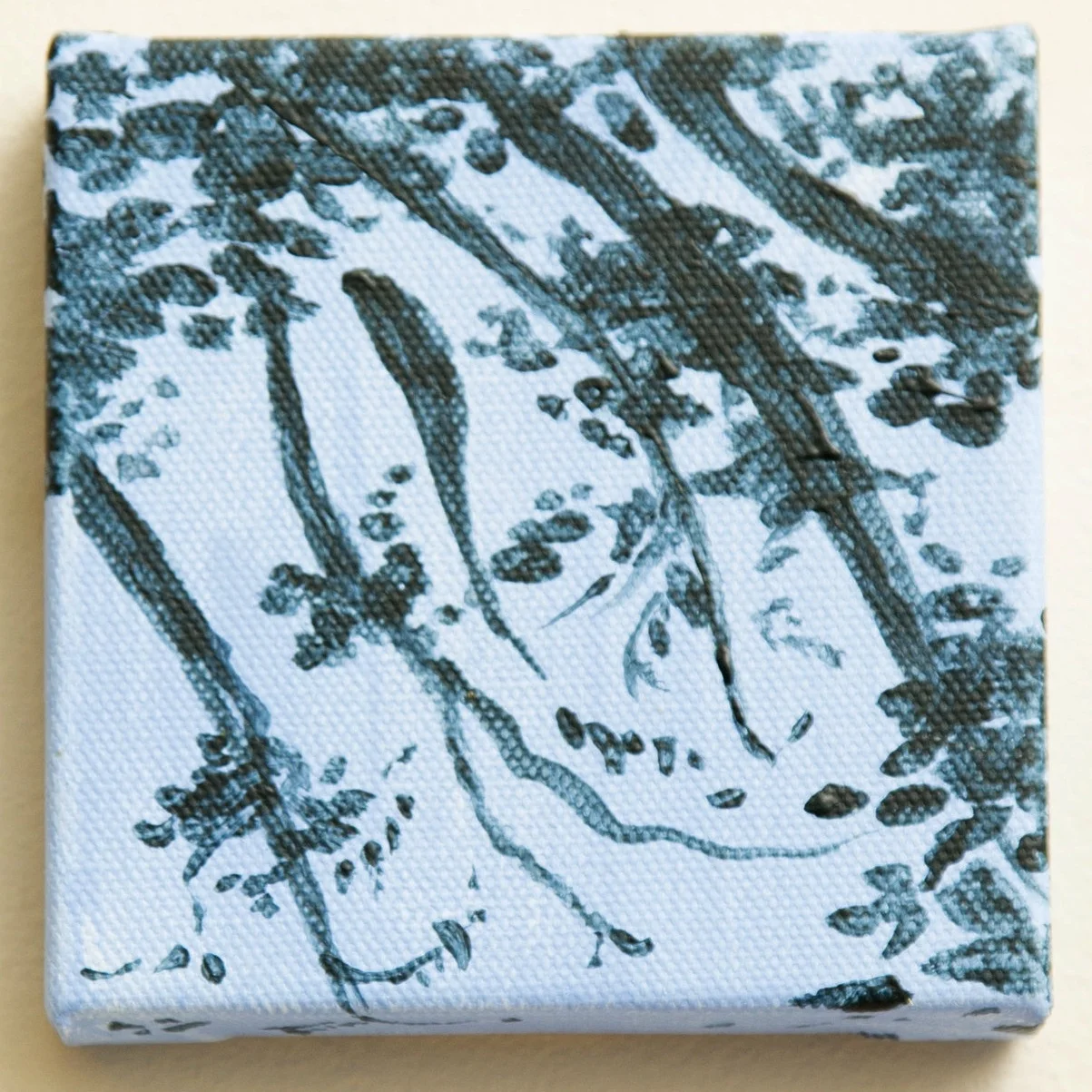 Studio View 2015 Acrylic on canvas 4"x4" photo credit: Erin Henry