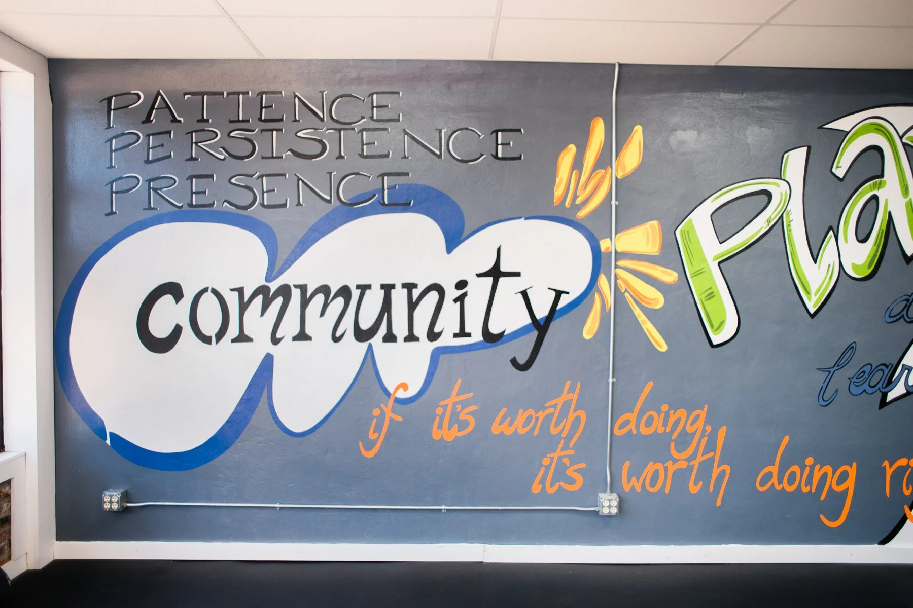 Mural at Dragonfly Fitness & Training (detail) 2021 Photo credit: Carly Faye