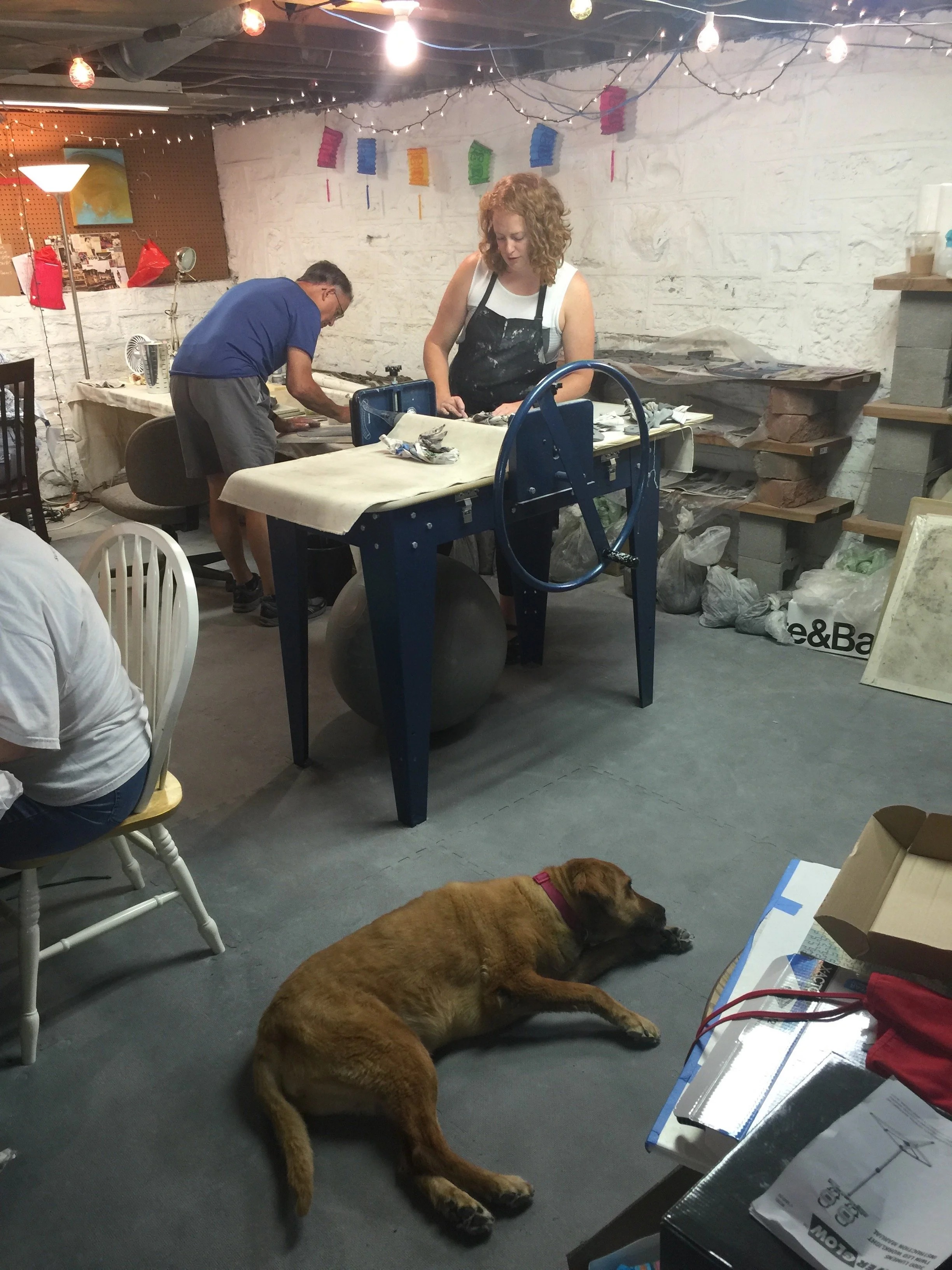  Clay Party for the production of  Haven  At the artist’s home studio 2016 