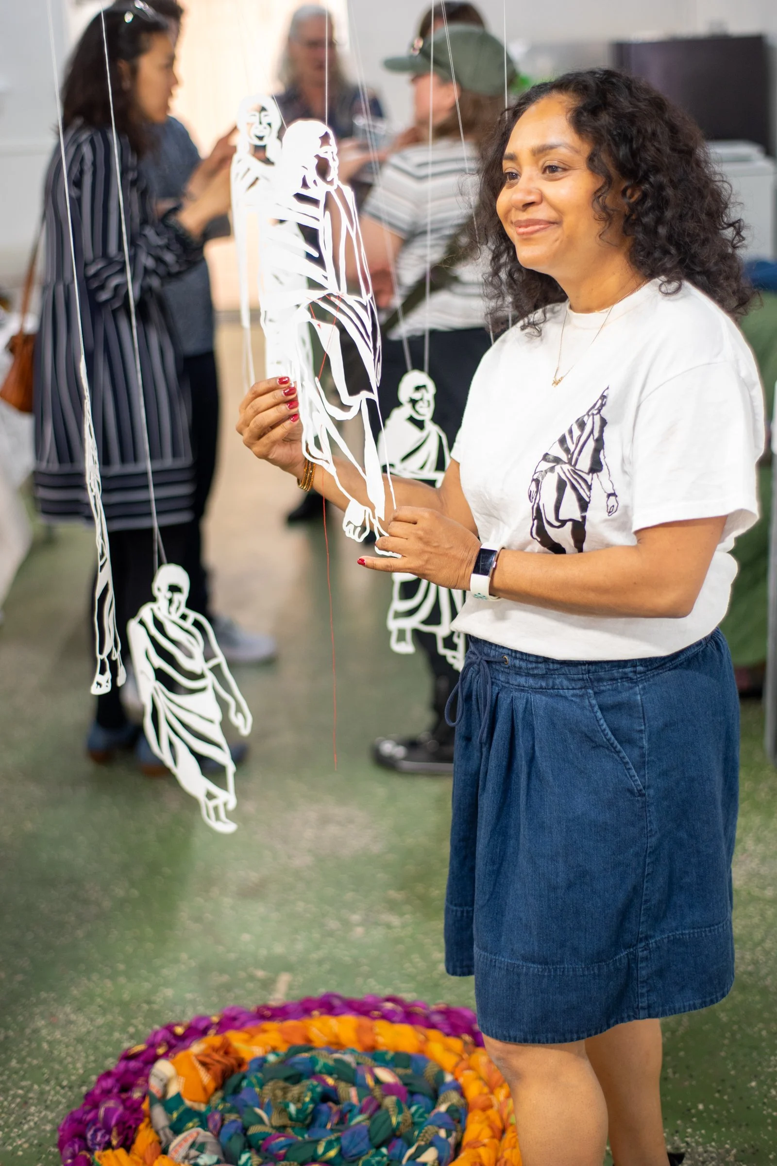  Coral Green Reception Saturday, April 13, 2024   Life Within Shadow, 2nd Iteration , Sukanya Mani   Black Hole Avoidance Protocol,  Janice Wallace   Photo credit: Carly Ann Faye 