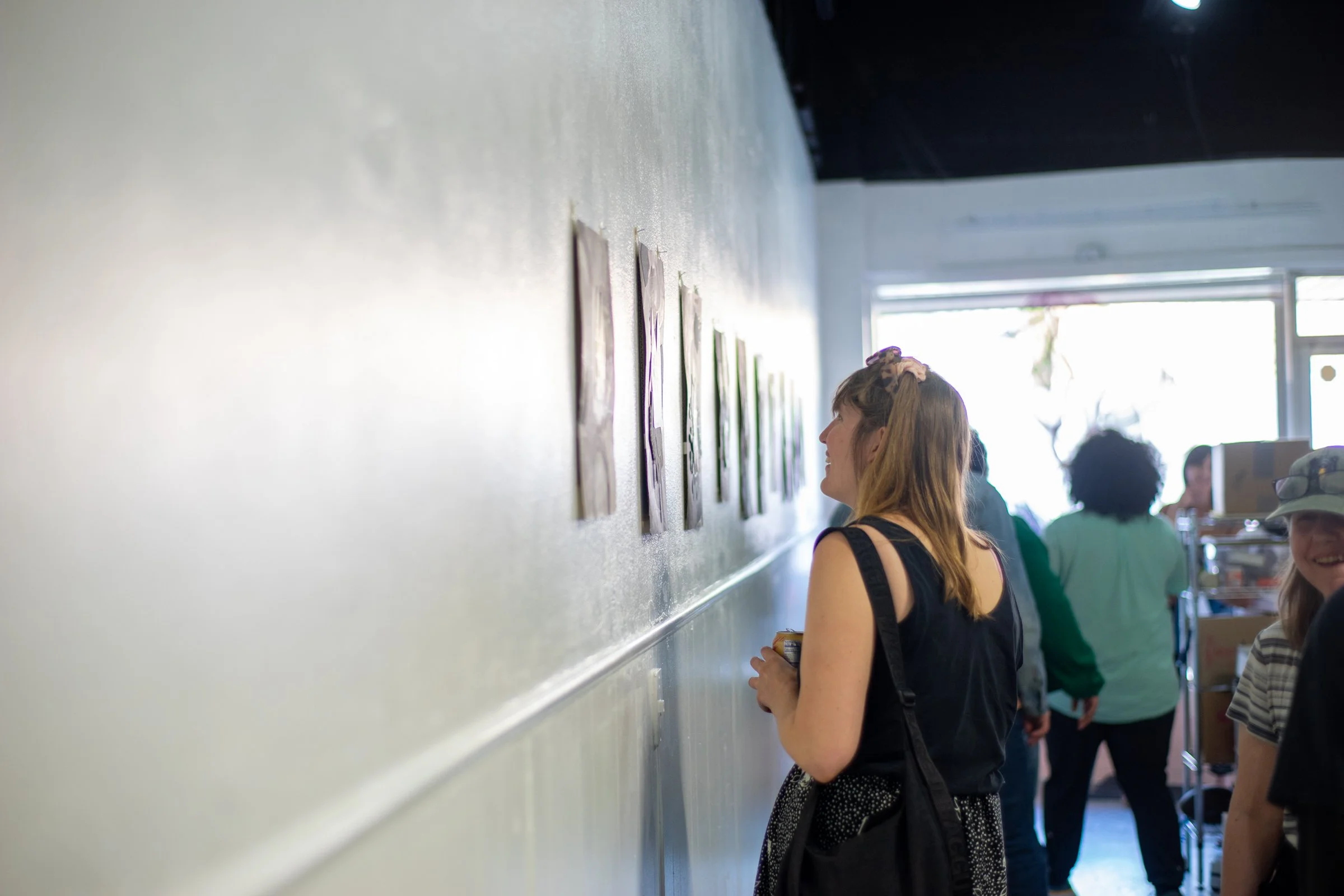  Coral Green Reception Saturday, April 13, 2024   Life Within Shadow, 2nd Iteration , Sukanya Mani   Black Hole Avoidance Protocol,  Janice Wallace   Photo credit: Carly Ann Faye 