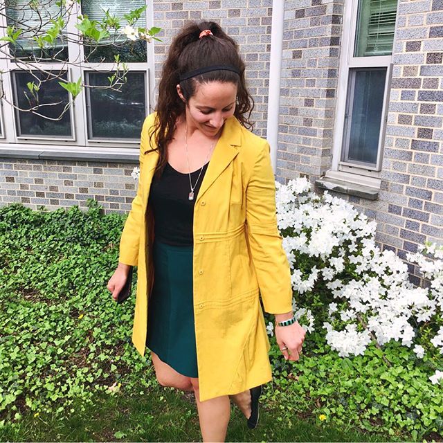 Let's talk about this stunning yellow @miumiu spring jacket 😍 💛 size 42, for $124.95 at our Princeton location.