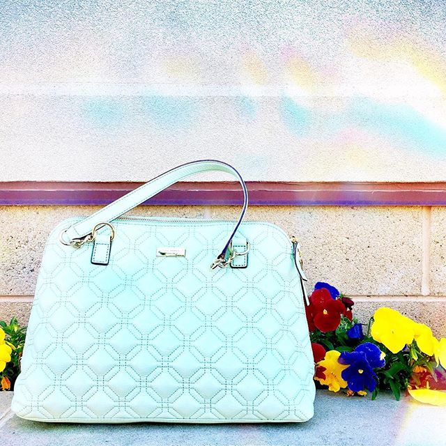 Cloudy, rainy days calls for some bright colors! Pick up this beautiful &amp; bright @katespadeny bag for $116.95 at our West Chester location! ✨👜