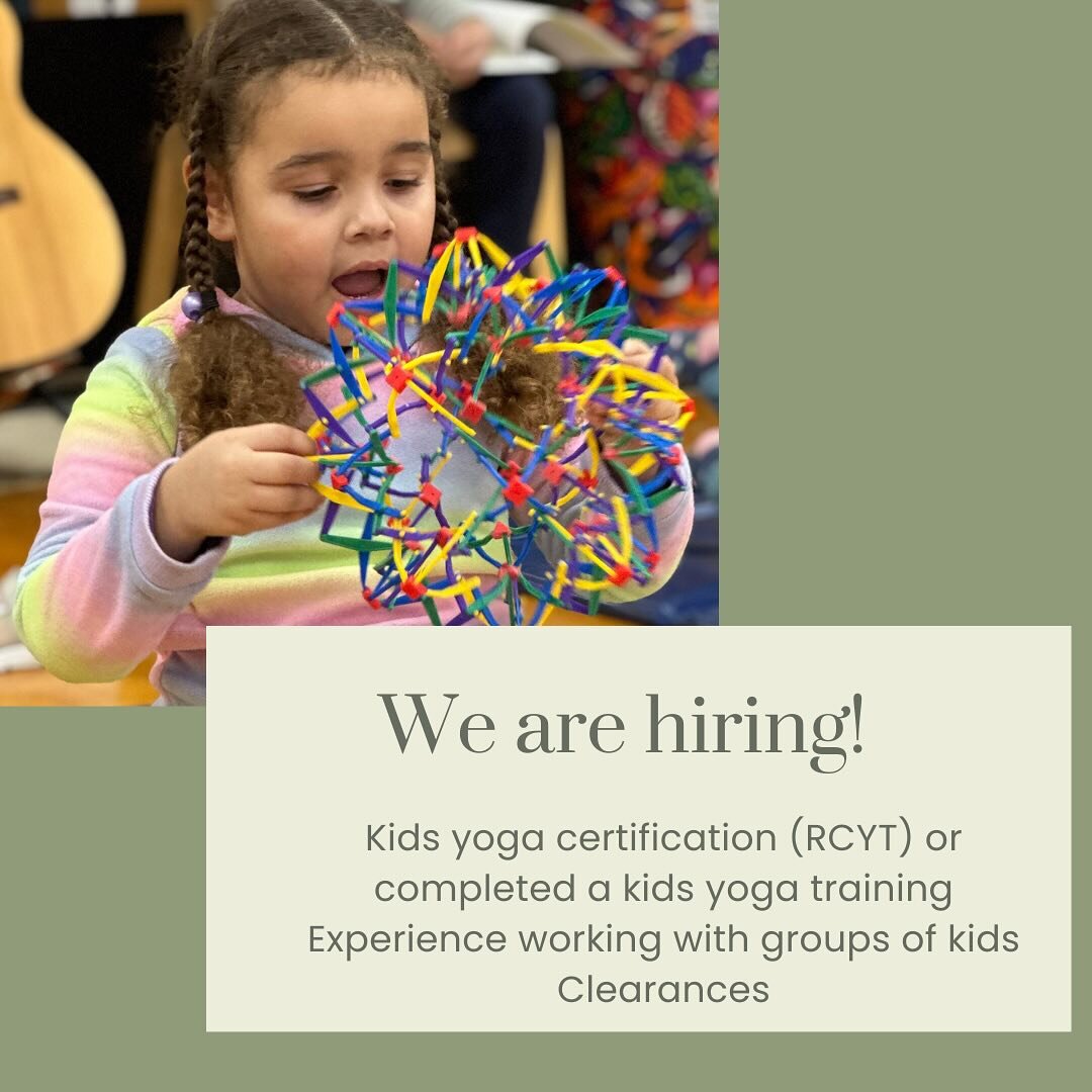 This one-woman mobile kids yoga studio (🙋&zwj;♀️) is at capacity and I am hoping to bring somebody else (or more than one somebody else) on to work with me! 

If you are an RCYT or have completed a kids yoga training, and have experience working wit