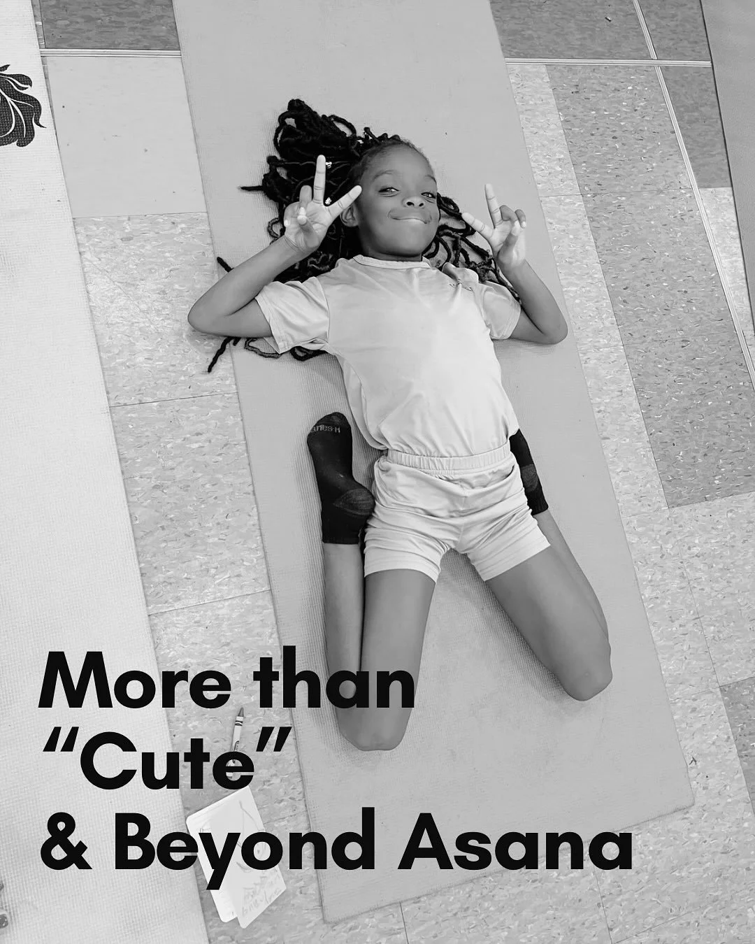 What a photo can&rsquo;t capture in kids&rsquo; yoga&hellip;

A photo can show a child in tree pose,
but not the way they practice steadiness and balance &mdash; body and breath, effort and ease. 

It can show a circle of mats,
but not the kindness a