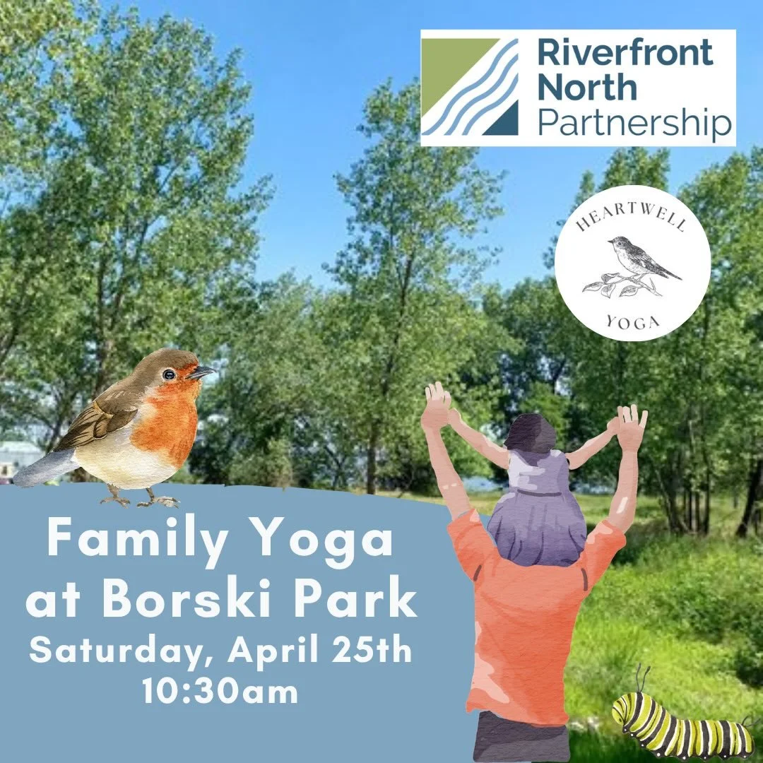 We&rsquo;re so honored to have received a grant from @riverfrontnorth to offer FREE family yoga along the river, inspired by the rhythms and wisdom of the natural world. We can&rsquo;t wait! 

Borski Park is a brand new 10-acre city park built as a c