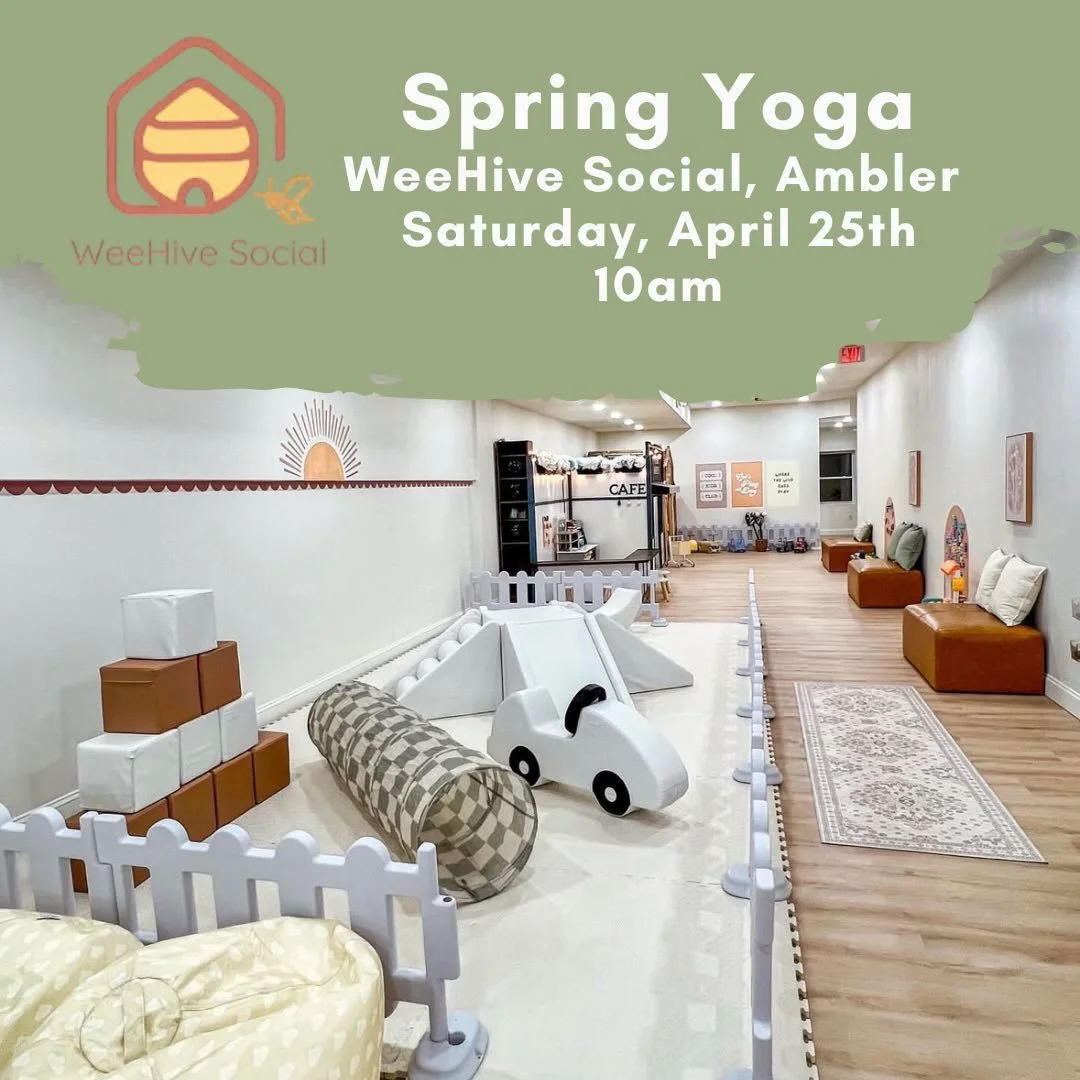 Spend a (potentially) rainy Saturday morning with us at @weehivesocial THIS Saturday! 

Come for yoga and then stay and play! ❤️

*Registration through WeeHive