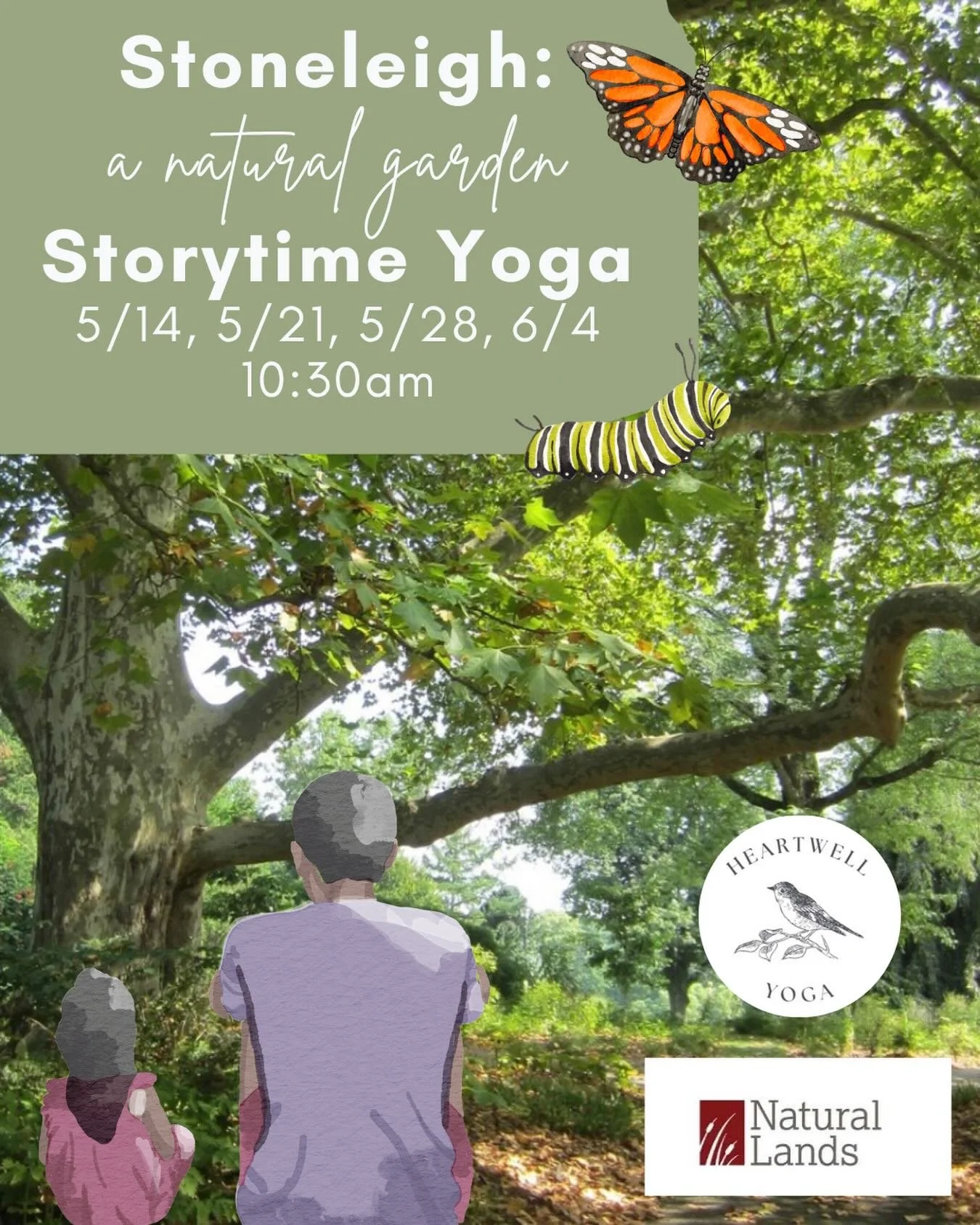Storytime Yoga in the garden starts next week 🌱 

Stoneleigh is gorgeous, and we&rsquo;re so happy to be there this spring for all of our favorite things: time together in nature, and carving out space to be human BEing instead of a human DOings 🥰
