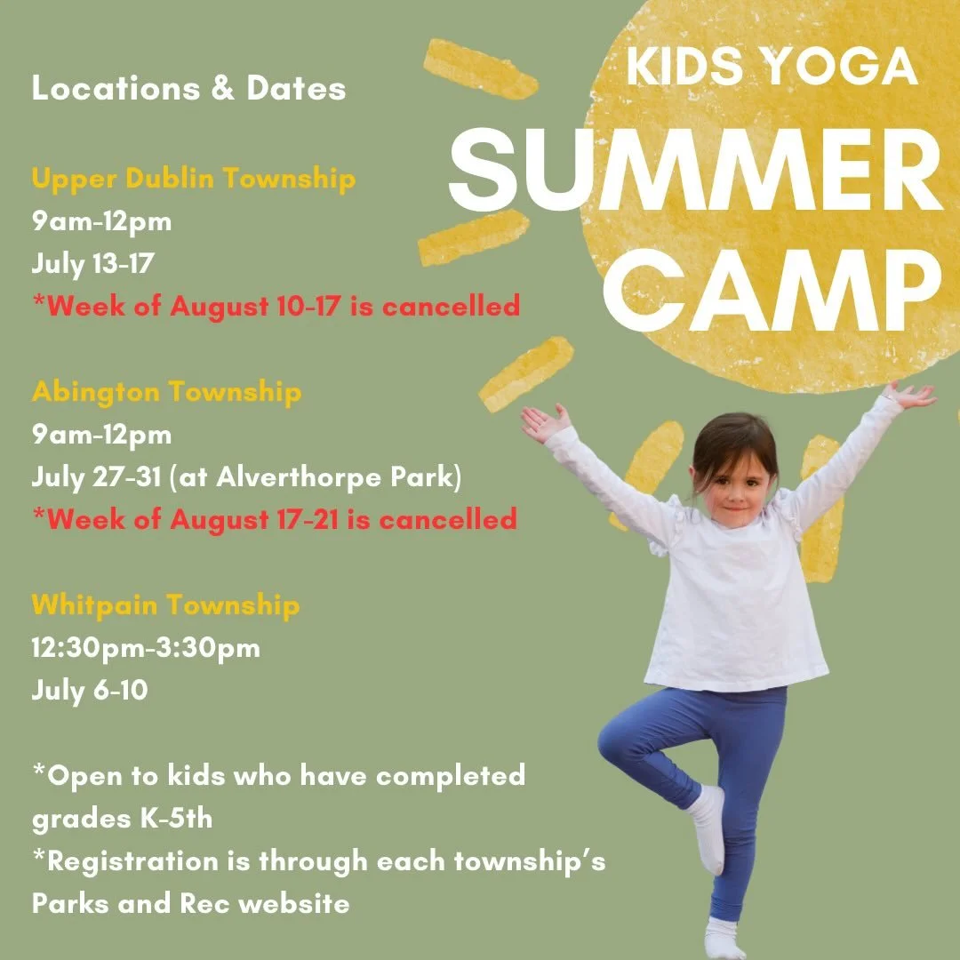 Hi Friends!

We are needing to make some changes to our August calendar. Unfortunately, we won&rsquo;t be able to offer our Upper Dublin camp during the week of August 10-14 and Abington Camp during the week of August 17-21.

If you&rsquo;ve already 