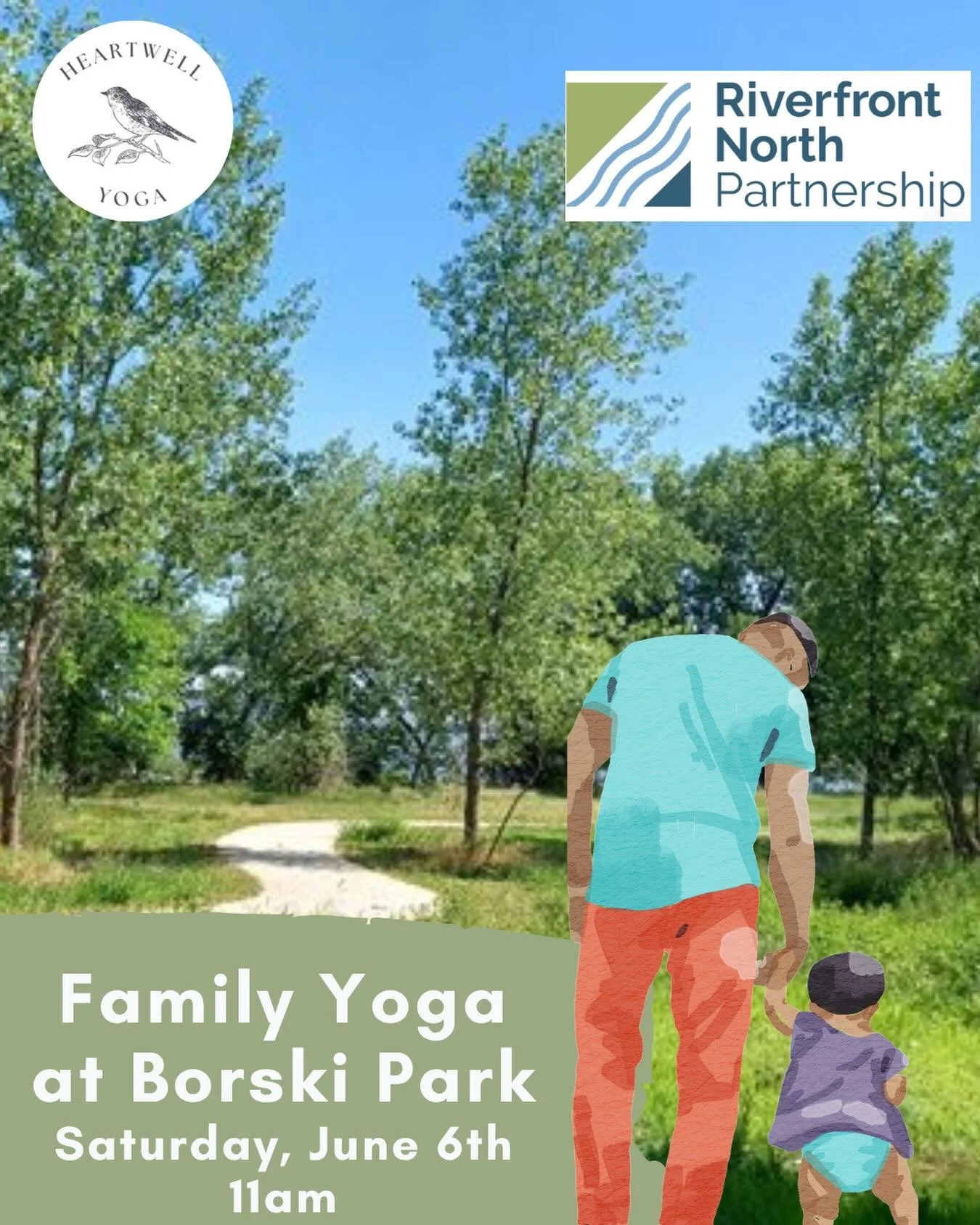 This Saturday looks like another beautiful morning for family yoga along the riverfront! 

🗓️ Saturday, June 6th
📍 Borski Park
⏰ 11am
✌️ There is no cost for this program. Bring a yoga mat or blanket and some water. This class is perfect for kids o