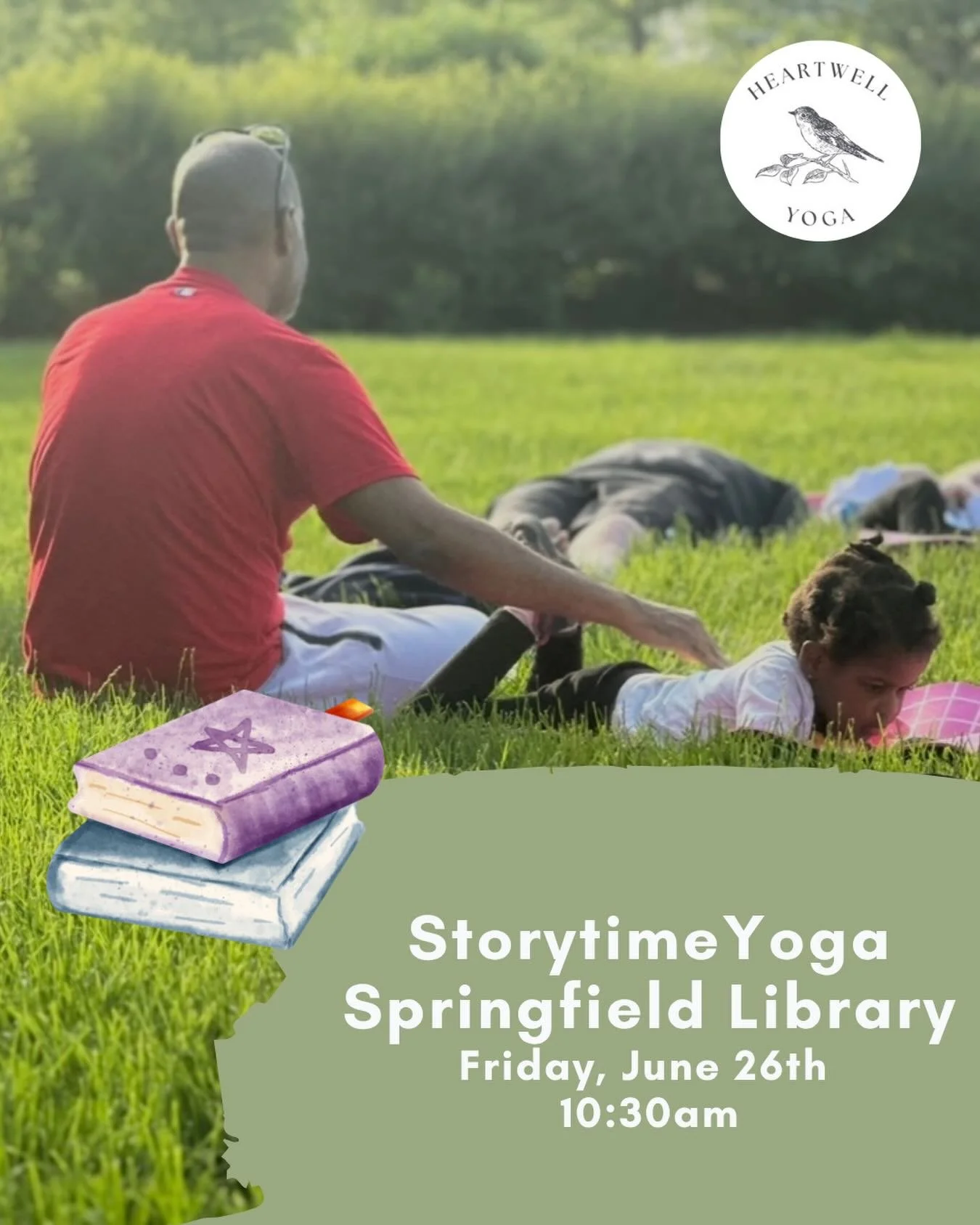 *DATE CORRECTION!*

Our June Storytime Yoga at @freelibspringfieldtwp is Friday, June 26th at 10:30am. 

This class is perfect for kiddos of all ages and their grownup(s). Bring a yoga mat or towel. See you then! 🥰