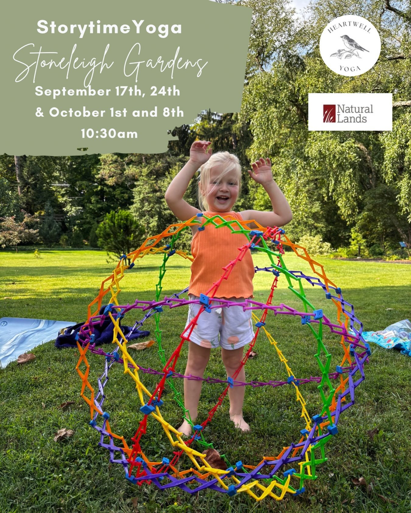 Join us this Thursday for Storytime Yoga at @stoneleighgarden. Meet us under the cucumber magnolia &amp; bring a blanket or yoga mat 🍂 

*Register on the Stoneleigh website under &ldquo;events&rdquo;